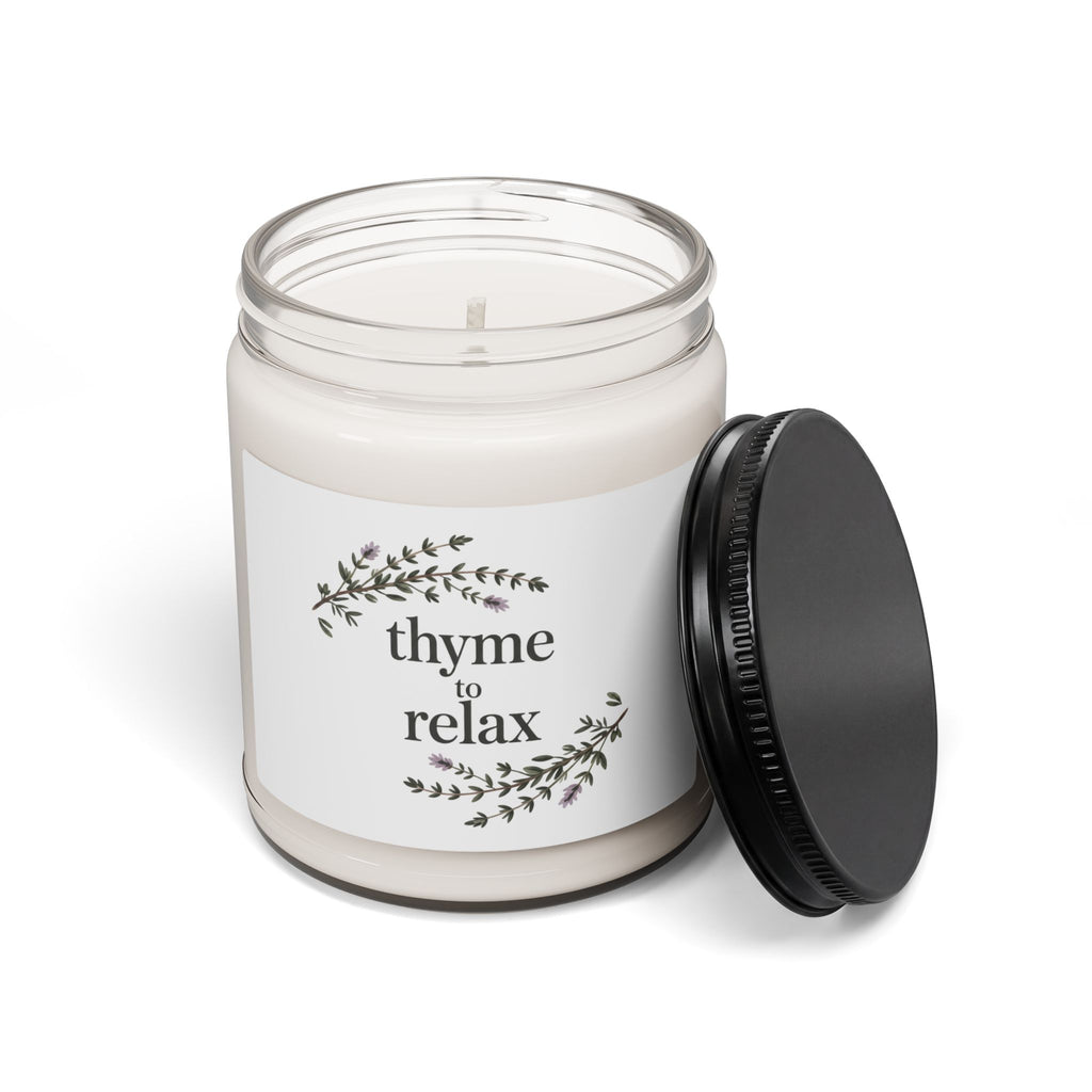 Thyme to Relax Soy Candle — 9oz Scented Aromatherapy Candle