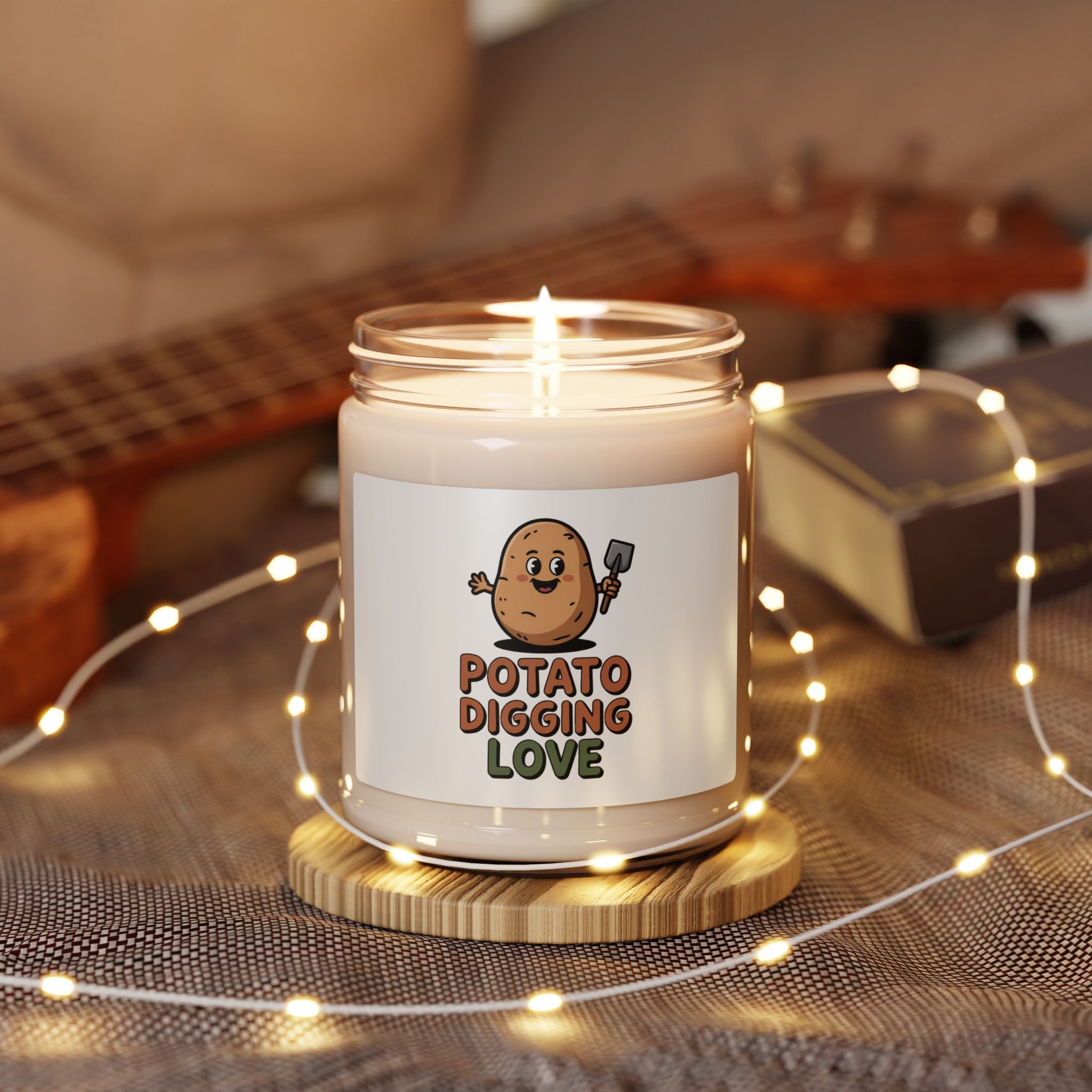 Scented Soy Candle — “Potato Digging Love” Cute Gardening Gift