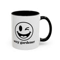 Sexy Gardener Accent Coffee Mug — Winking Smiley Plant Lover Gift (11/15oz)