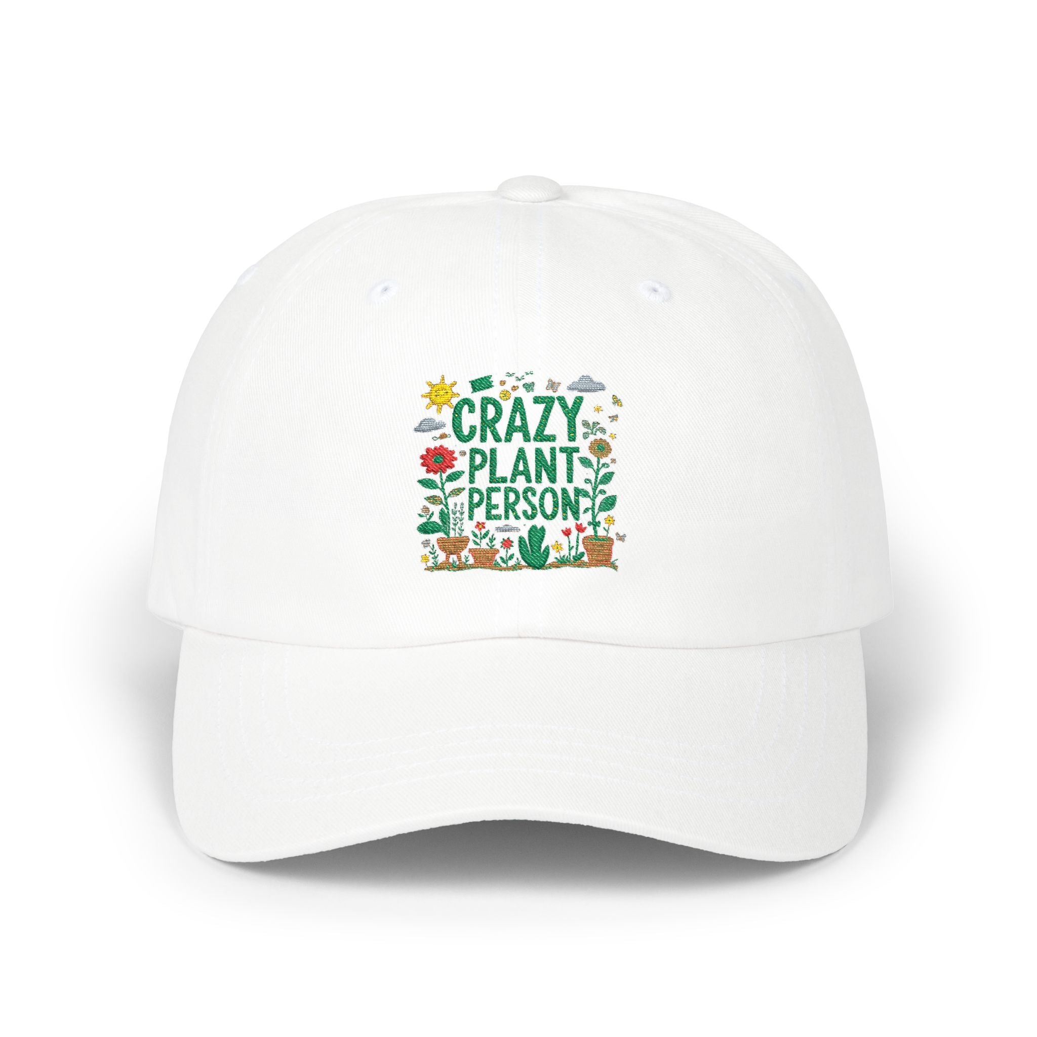 Crazy Plant Person Cap — Floral Gardening Baseball Hat for Plant Lovers