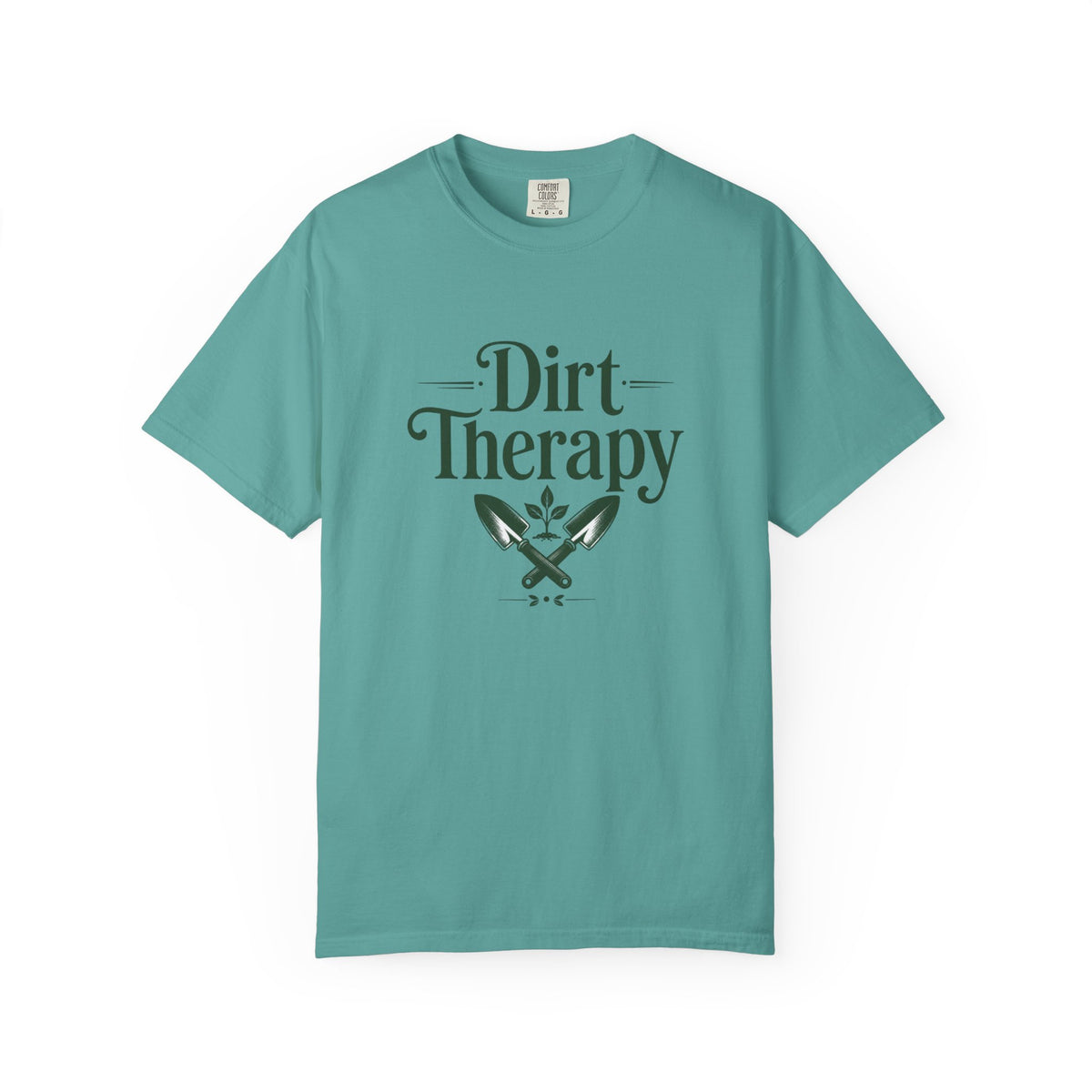 Dirt Therapy Garden T-Shirt — Gardener Shovel Floral Tee
