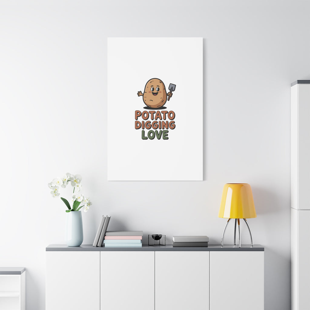Potato Digging Love Canvas Print