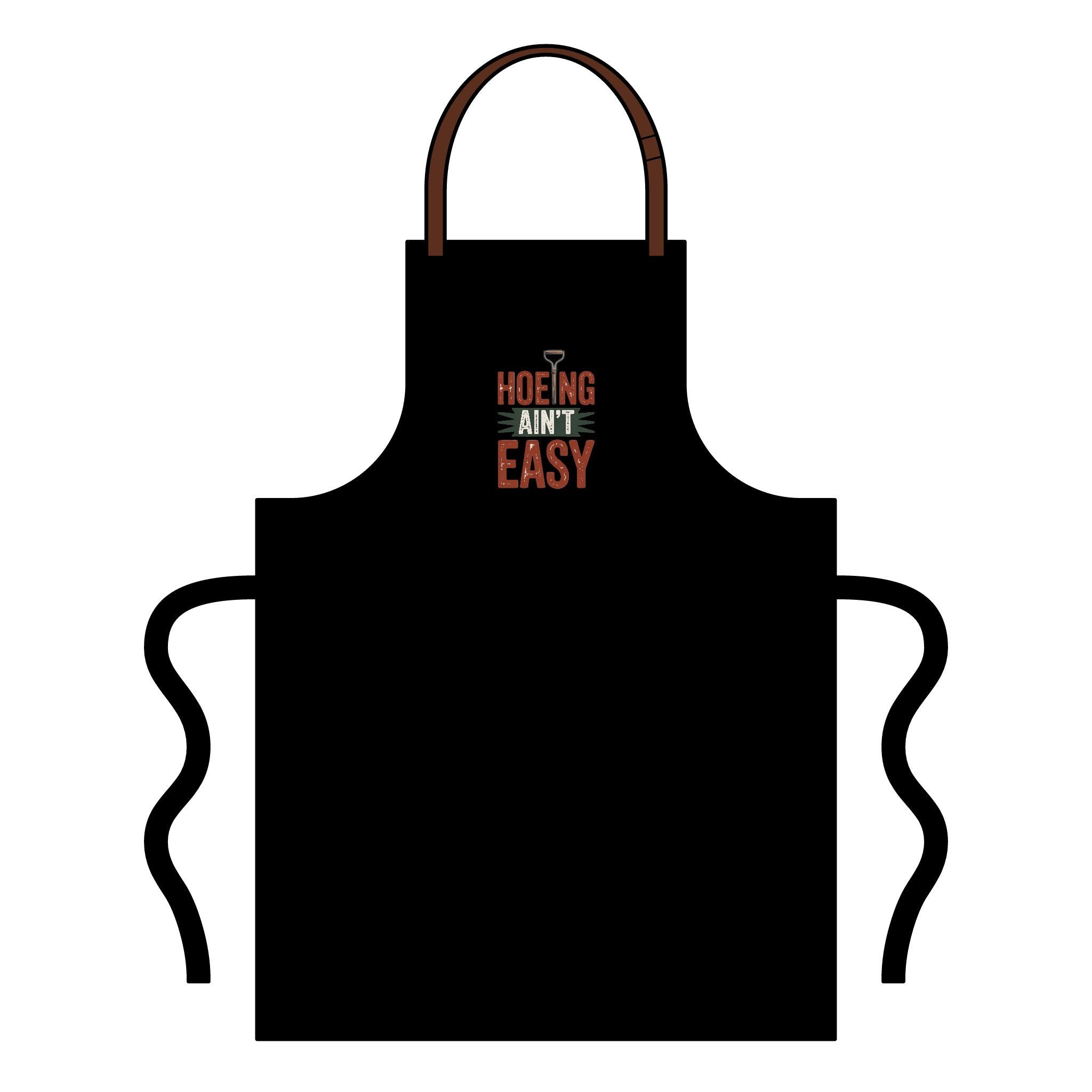 Market Full-Length Bib Apron – "Hoeing Ain't Easy" Funny Gardening Apron