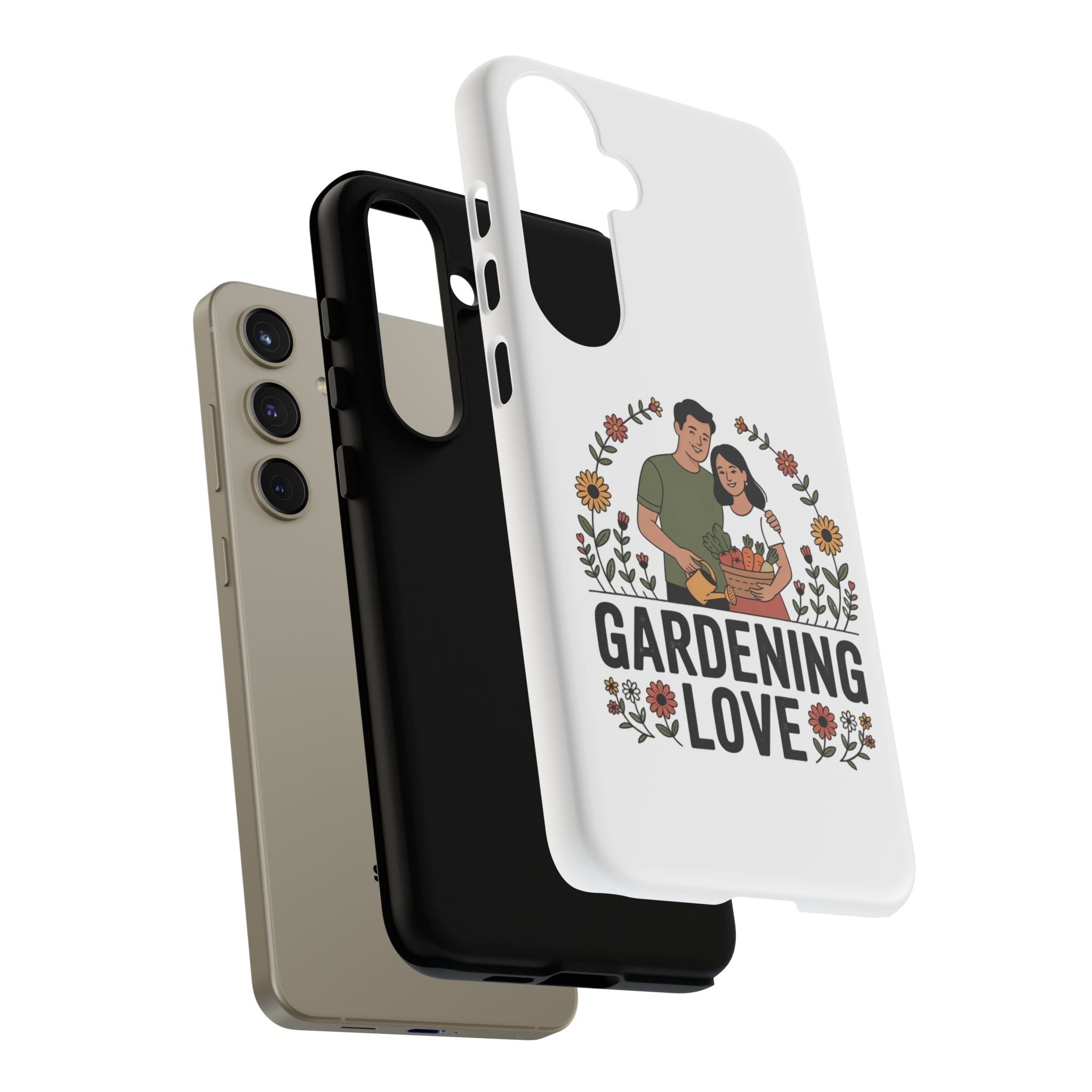 Gardening Love Phone Case — Floral Couple Protective Phone Cover