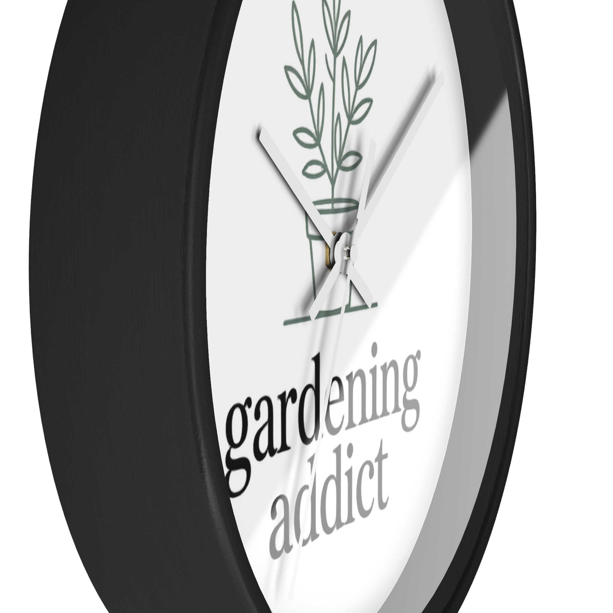 Gardening Addict Wall Clock — Minimal Plant Lover Decor