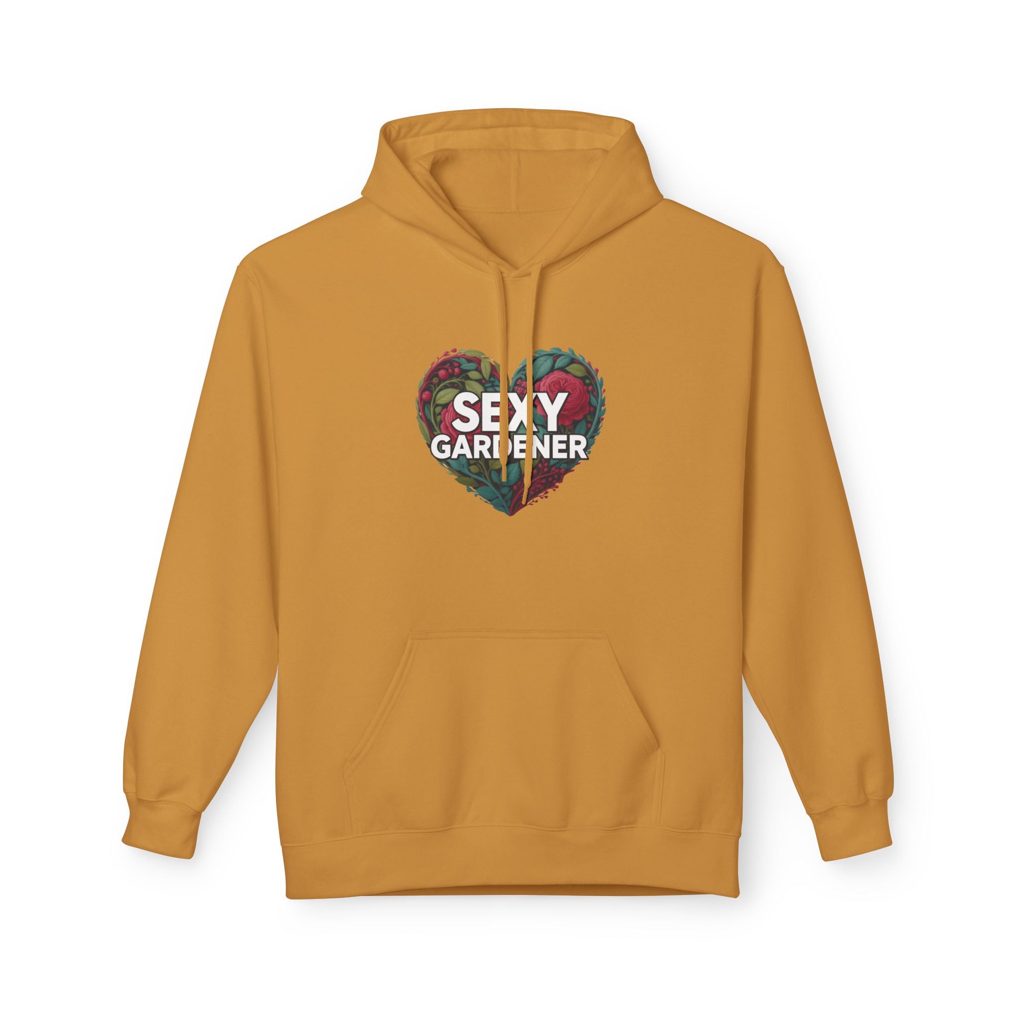 Sexy Gardener Heart Hoodie - Floral Split Heart Graphic Sweatshirt