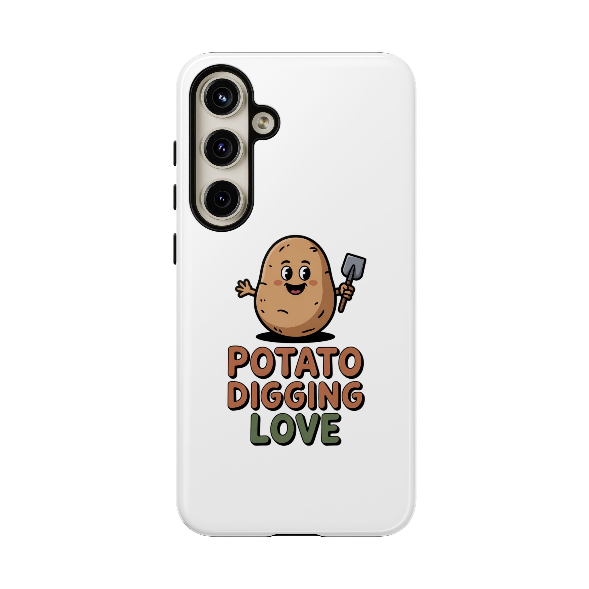 Phone Case — "Potato Digging Love" Cute Gardening Cartoon Protective Cover