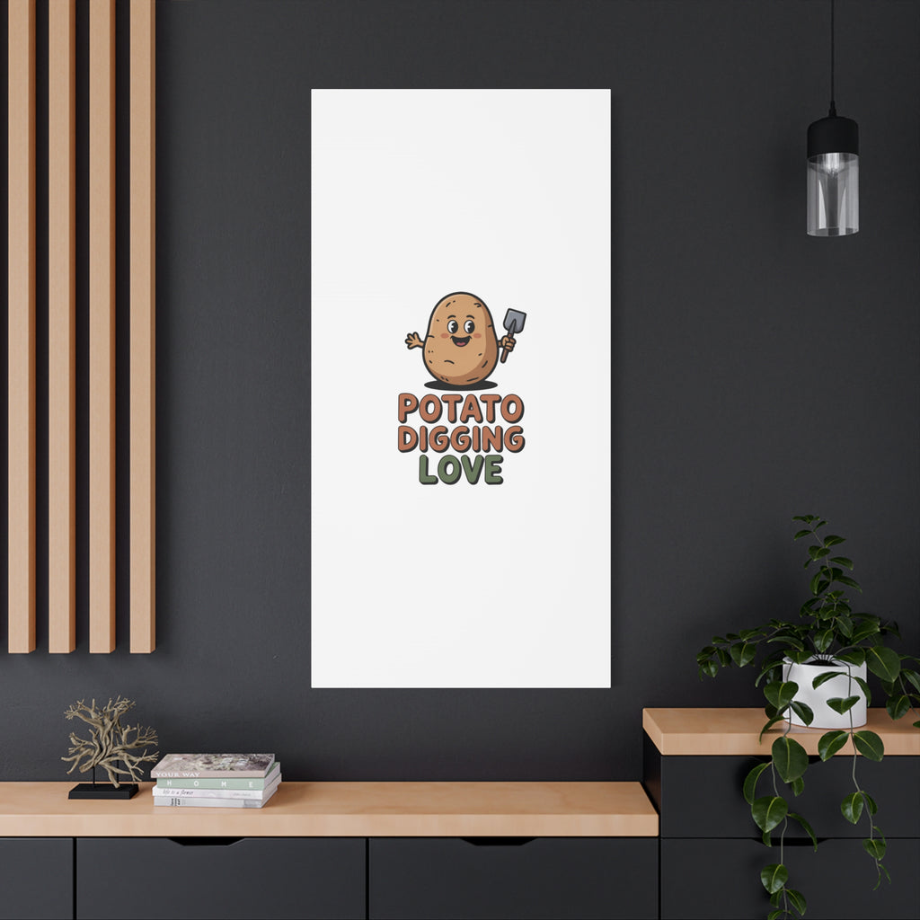 Potato Digging Love Canvas Print