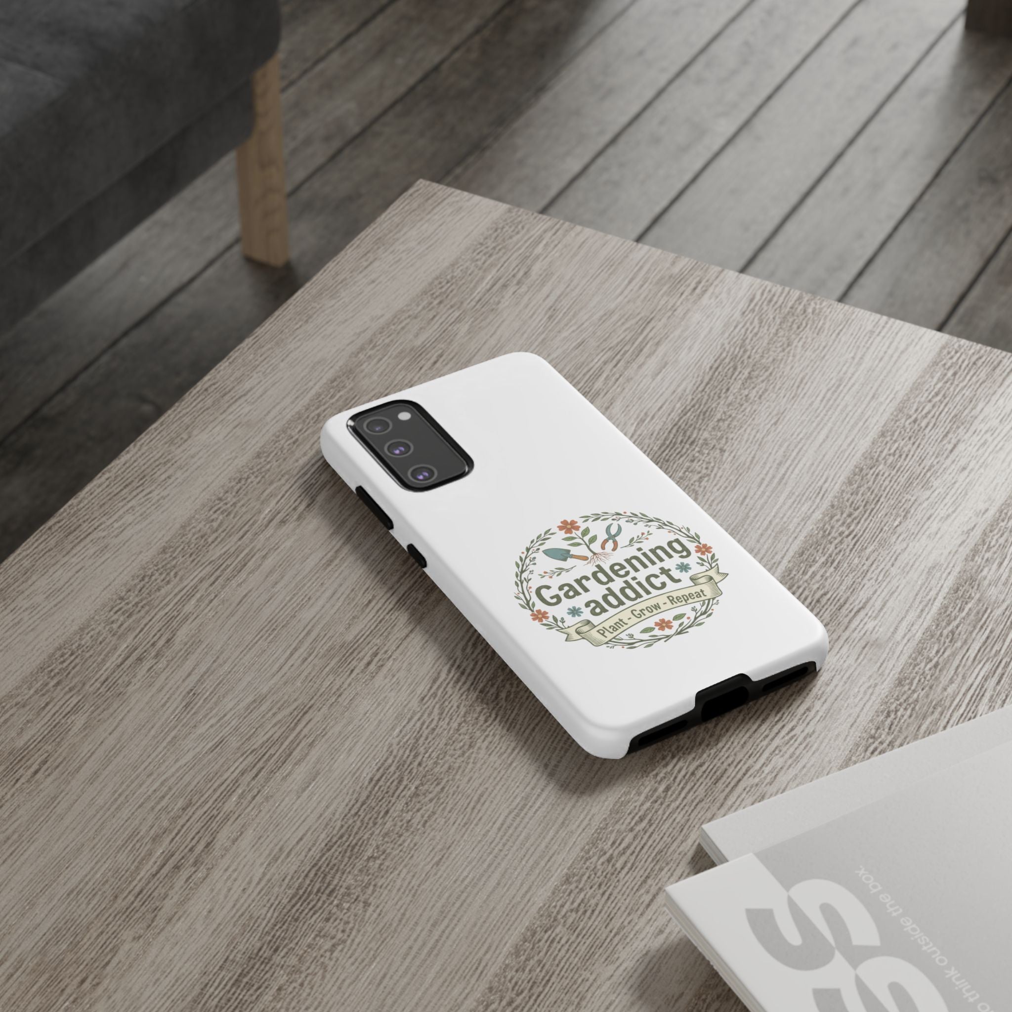 Phone Case — Gardening Addict "Plant • Grow • Repeat" Floral Garden Phone Cover