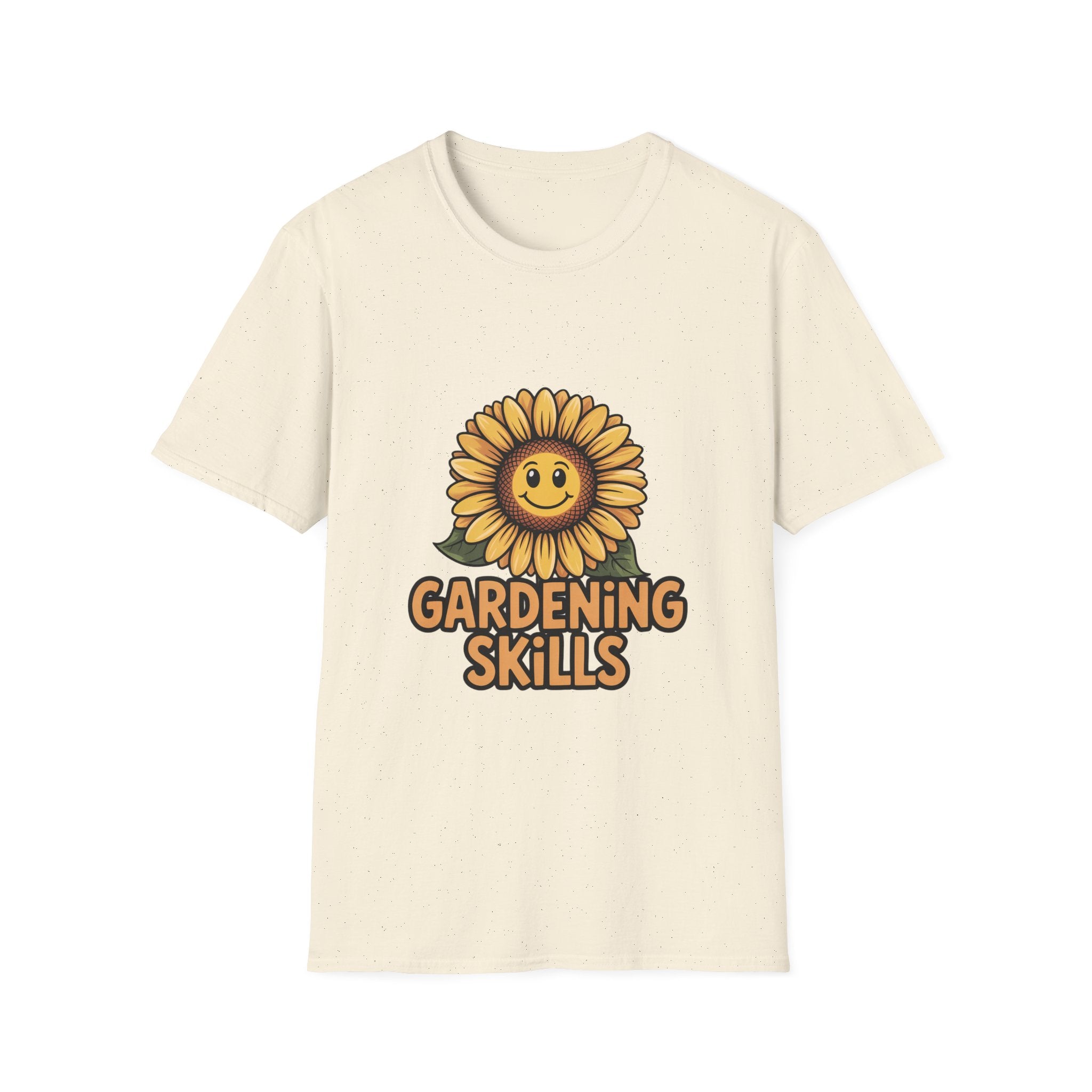 Gardening Skills T-Shirt — Cute Smiling Sunflower Garden Tee