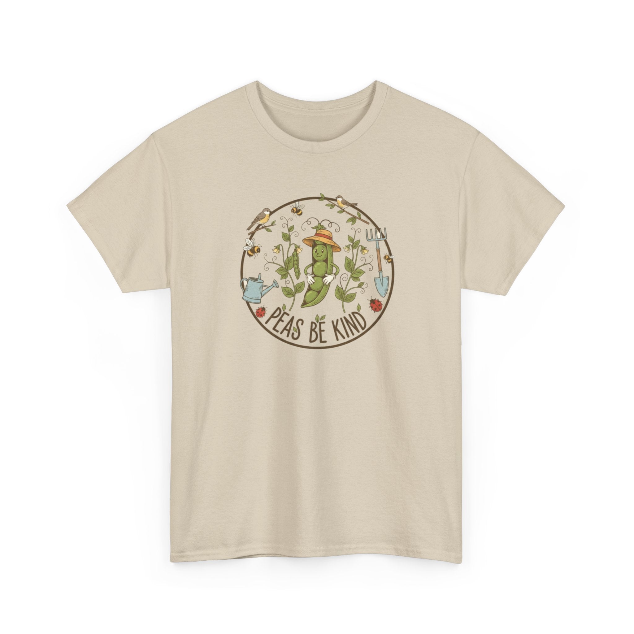 T-Shirt — "Peas Be Kind" Cute Garden Pea Illustration Tee