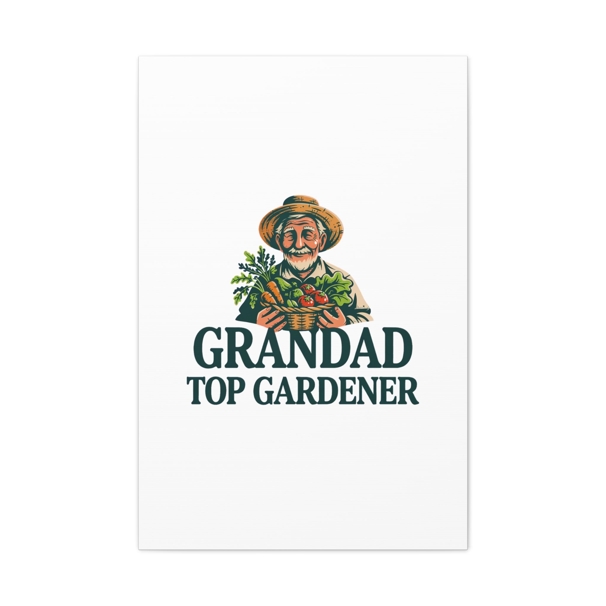 Grandad Top Gardener Canvas – Stretched Matte Wall Art
