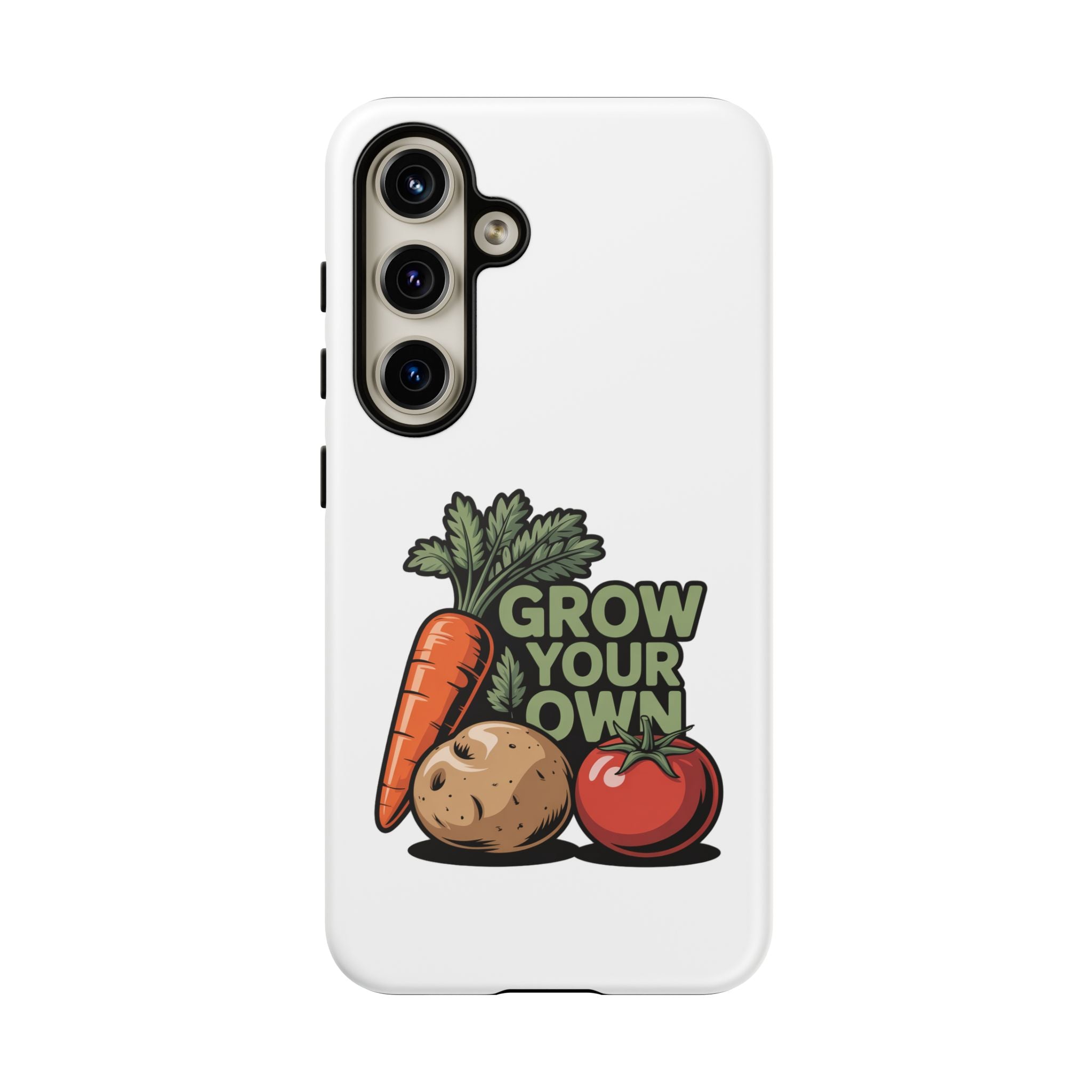Grow Your Own Vegetables Phone Case — Gardening Carrot Potato Tomato Design