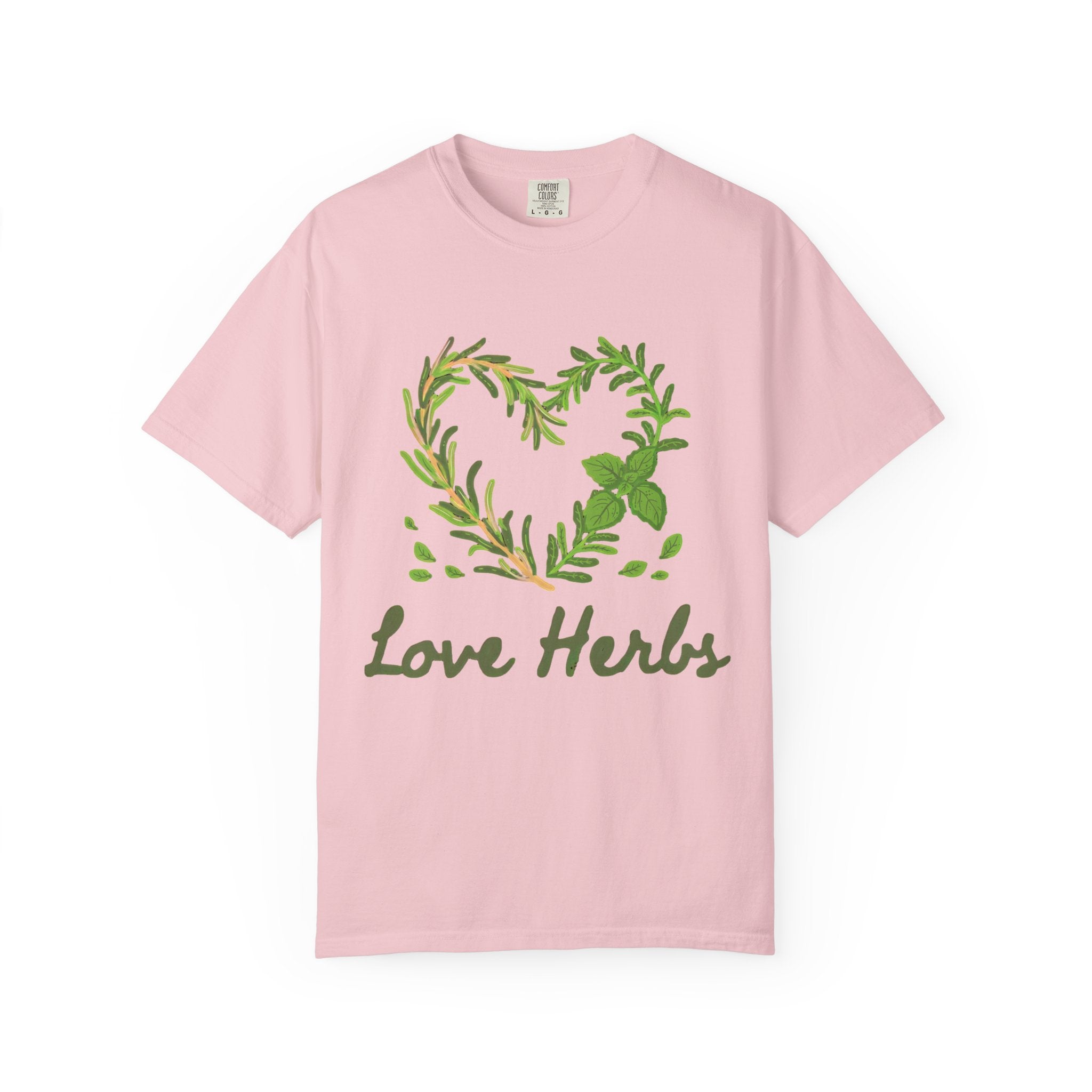Herb Heart T-Shirt — "Love Herbs" Botanical Garden Tee for Plant Lovers