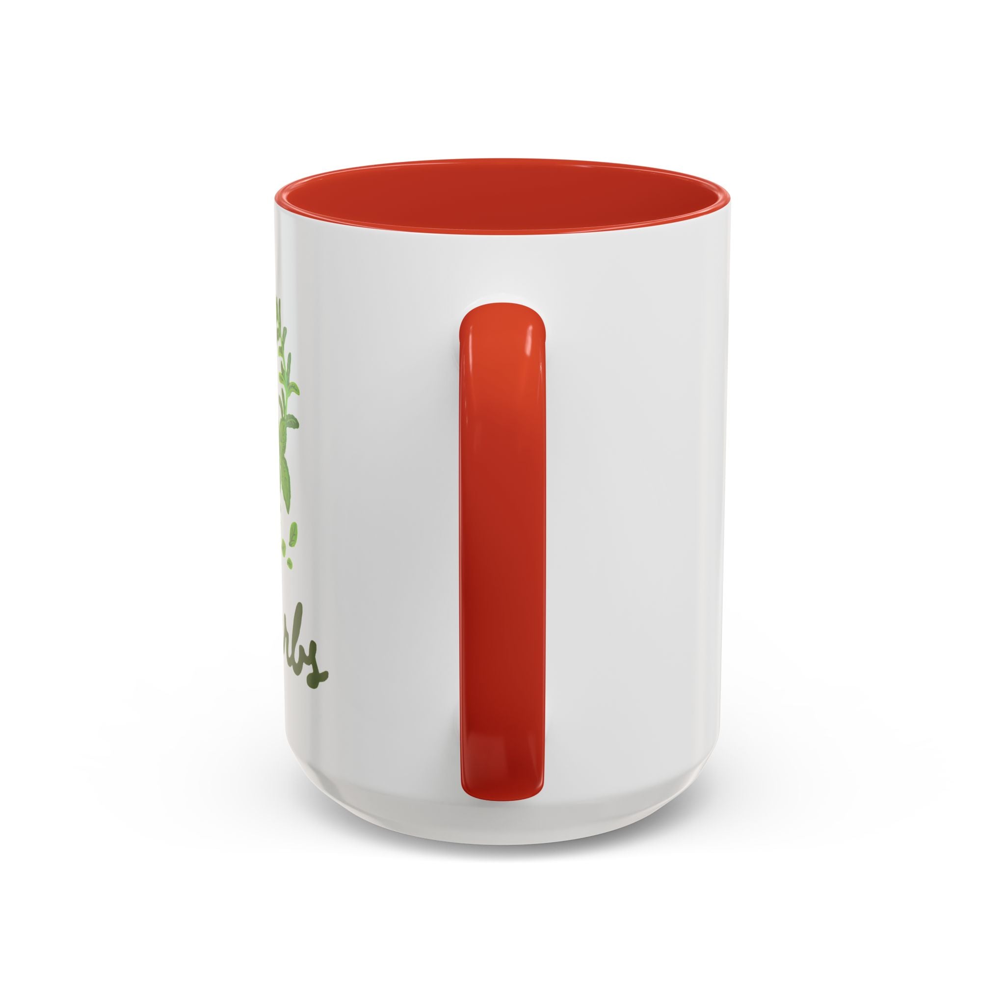 Herb Heart Accent Coffee Mug – “Love Herbs” Botanical Tea & Coffee Cup