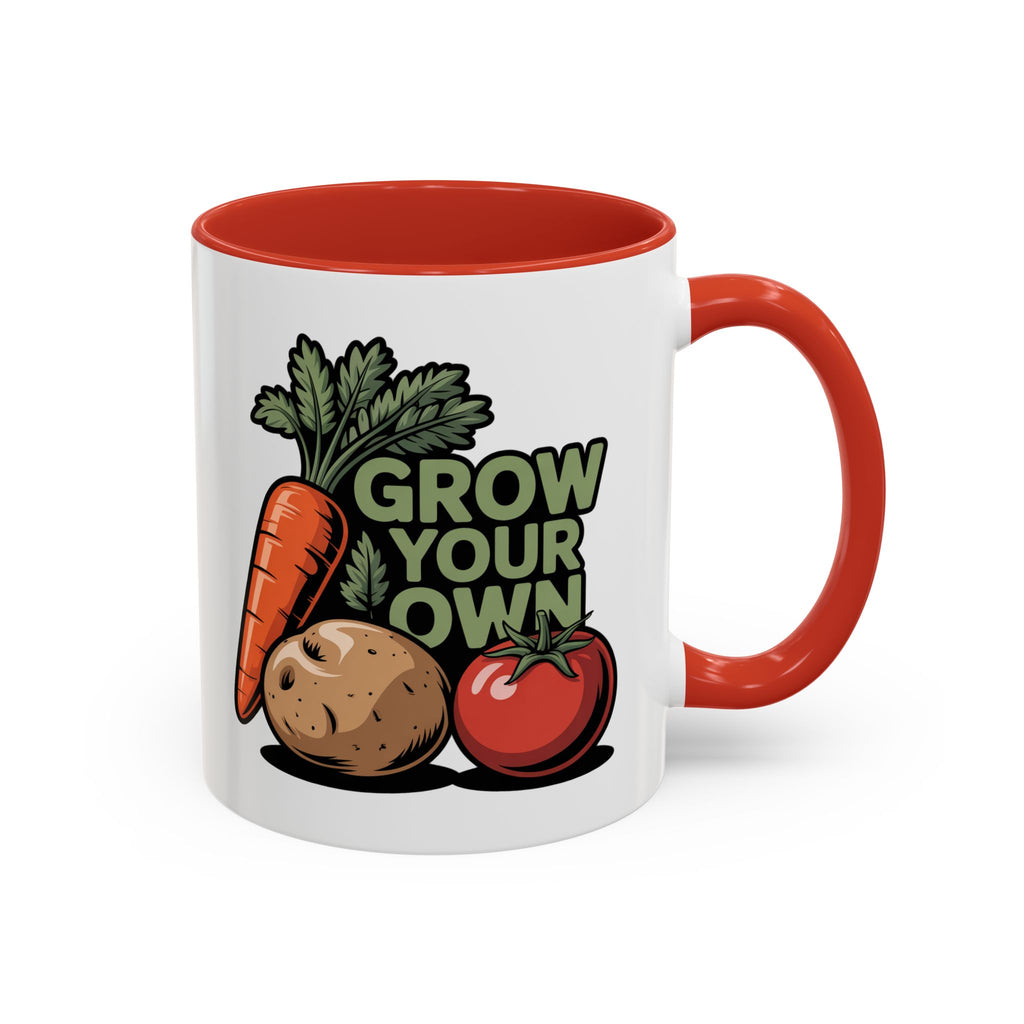 Grow Your Own Coffee Mug — Gardening Veggie Design (11/15oz Accent)