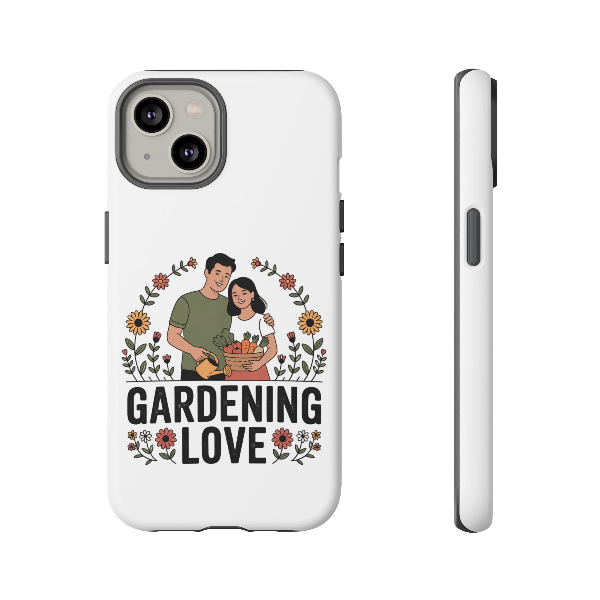 Gardening Love Phone Case — Floral Couple Protective Phone Cover
