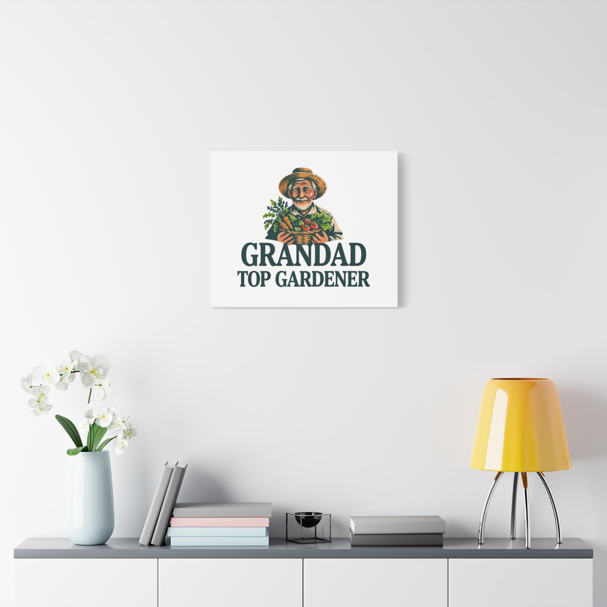 Grandad Top Gardener Canvas – Stretched Matte Wall Art