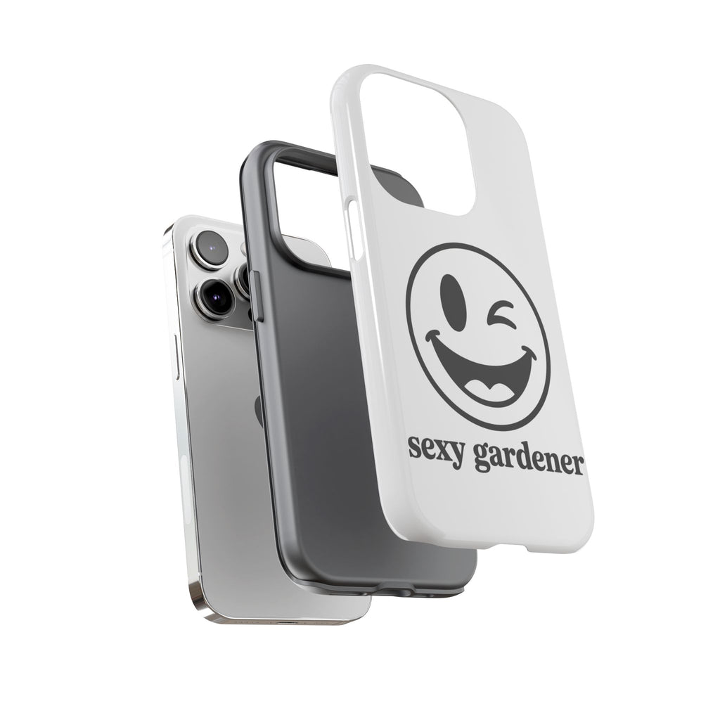 Phone Case — Winking Smiley “sexy gardener” Graphic