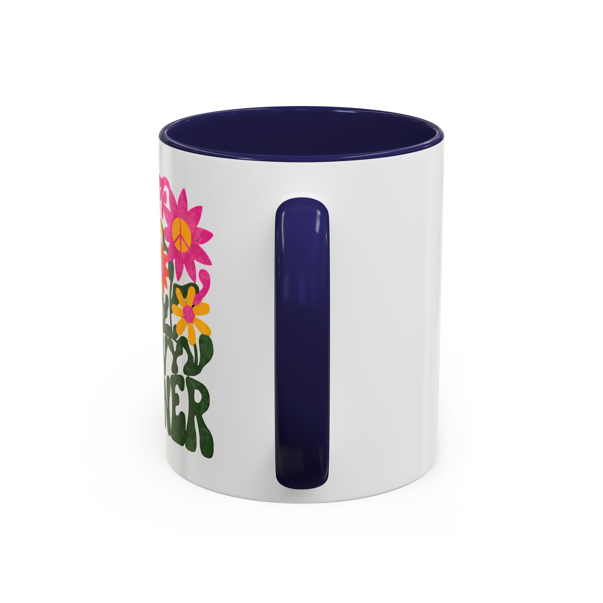 Groovy Gardener Accent Coffee Mug — Retro Floral Plant Lover Gift