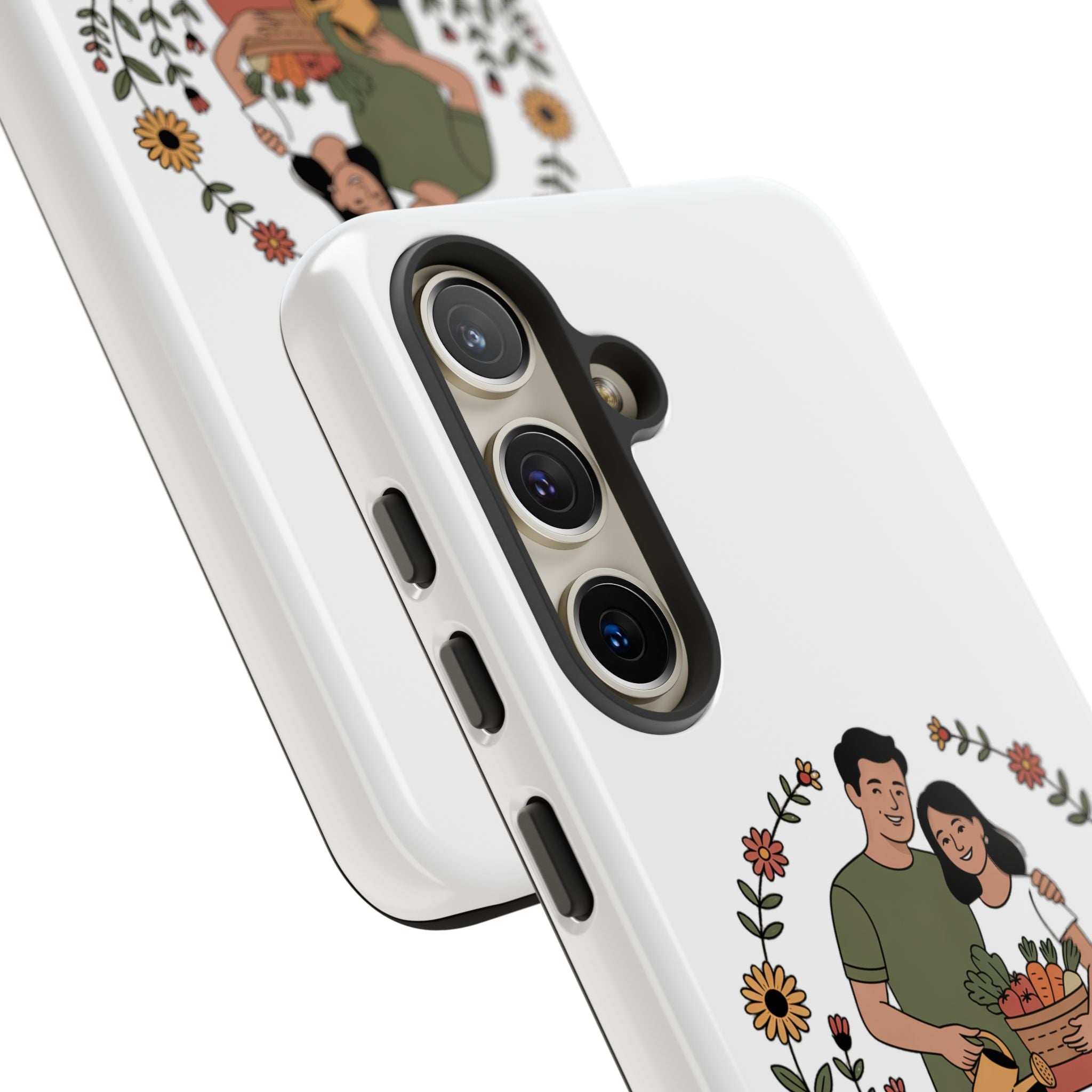 Gardening Love Phone Case — Floral Couple Protective Phone Cover