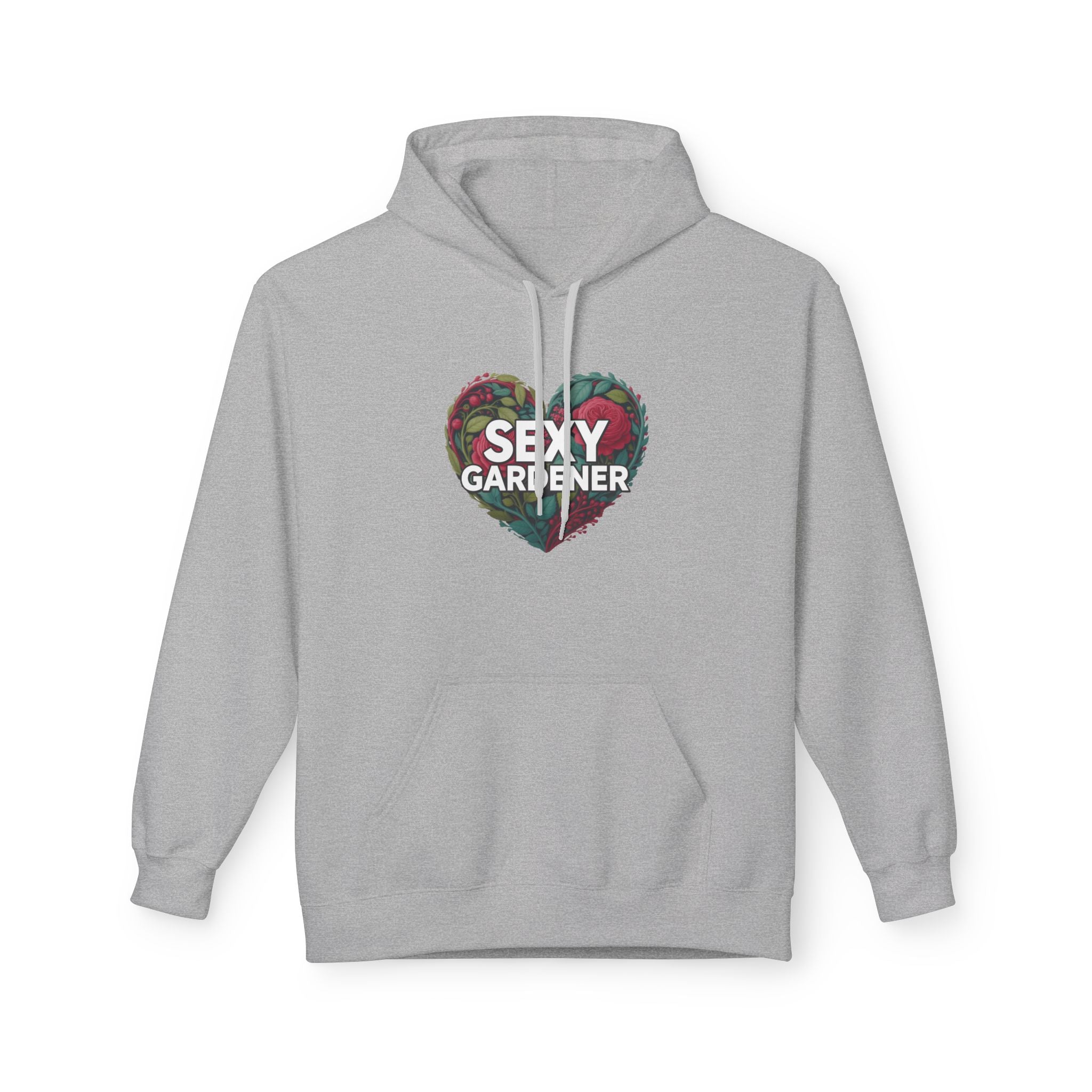 Sexy Gardener Heart Hoodie - Floral Split Heart Graphic Sweatshirt