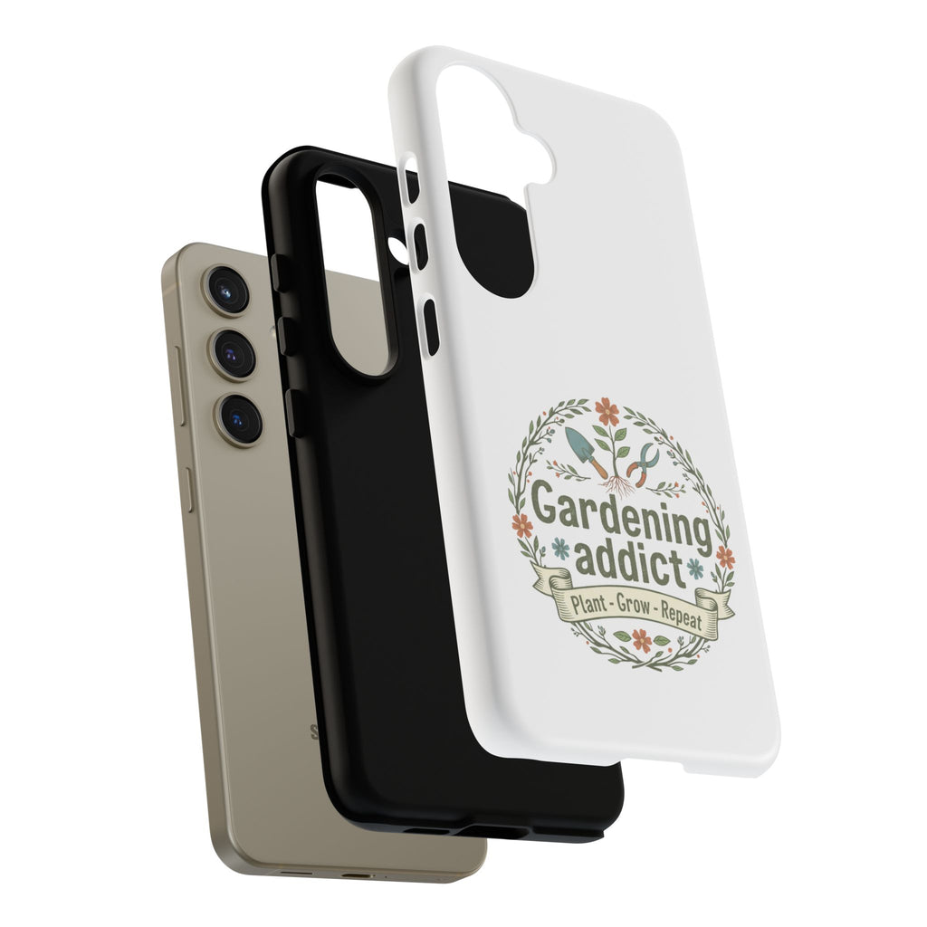 Phone Case — Gardening Addict "Plant • Grow • Repeat" Floral Garden Phone Cover