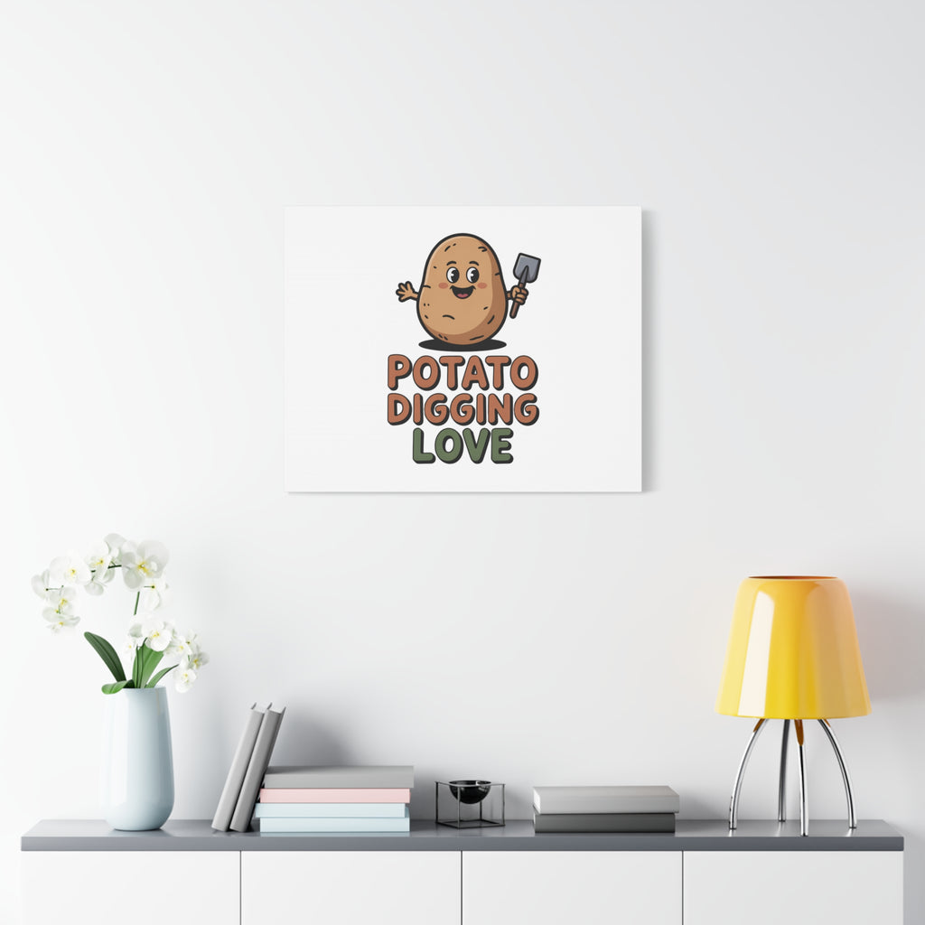 Potato Digging Love Canvas Print