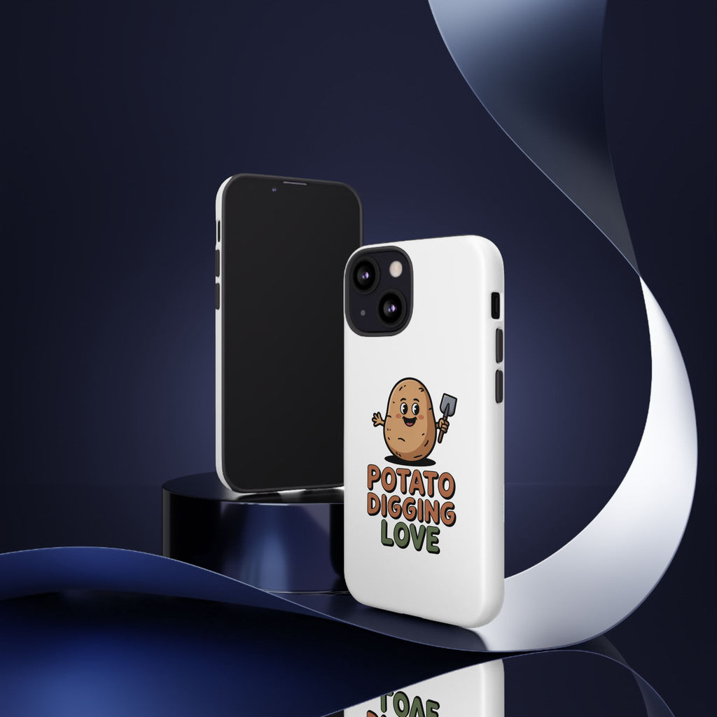 Phone Case — "Potato Digging Love" Cute Gardening Cartoon Protective Cover