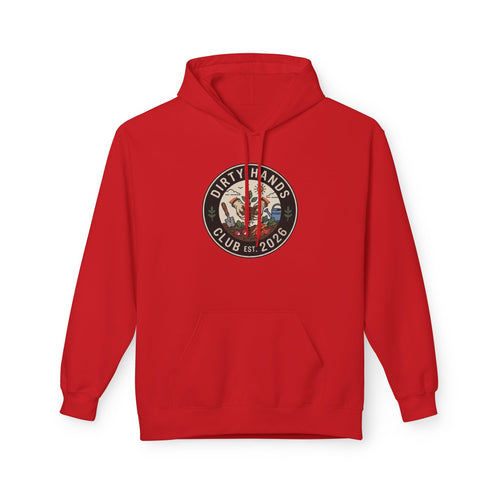Dirty Hands Club Hoodie — Vintage Mechanic Logo Pullover