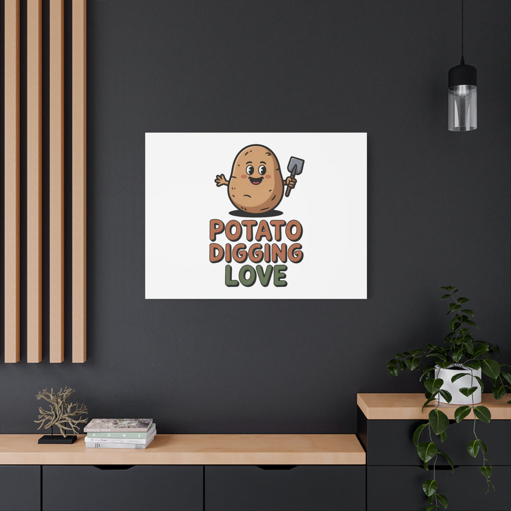 Potato Digging Love Canvas Print