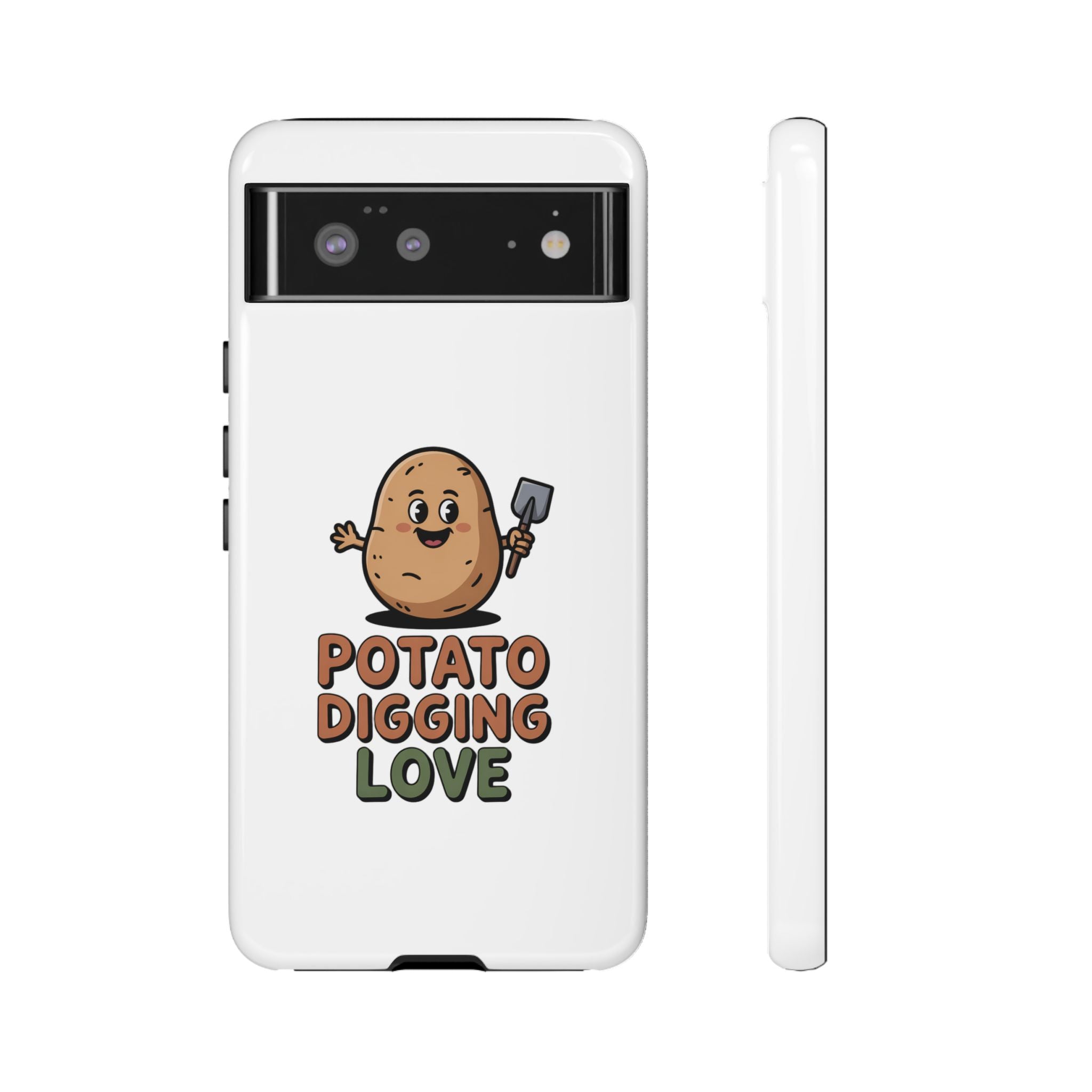 Phone Case — "Potato Digging Love" Cute Gardening Cartoon Protective Cover