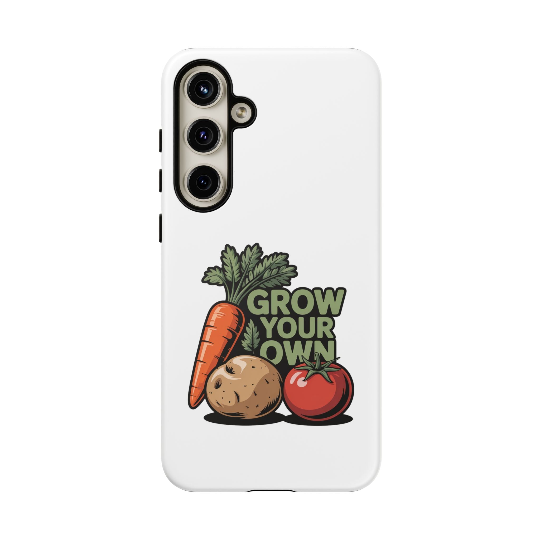 Grow Your Own Vegetables Phone Case — Gardening Carrot Potato Tomato Design