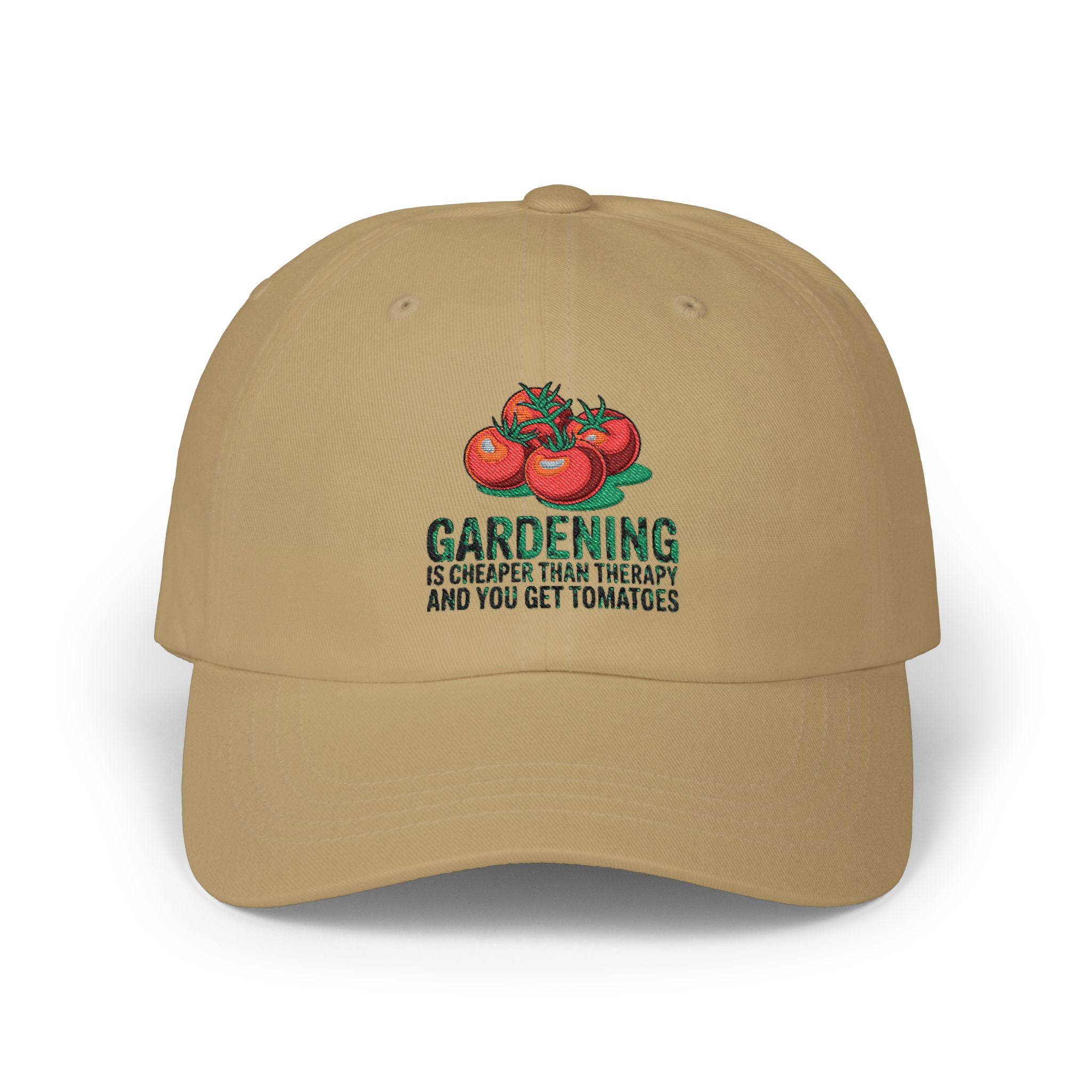 Gardening Is Cheaper Than Therapy Dad Cap — Tomato Gardeners Hat