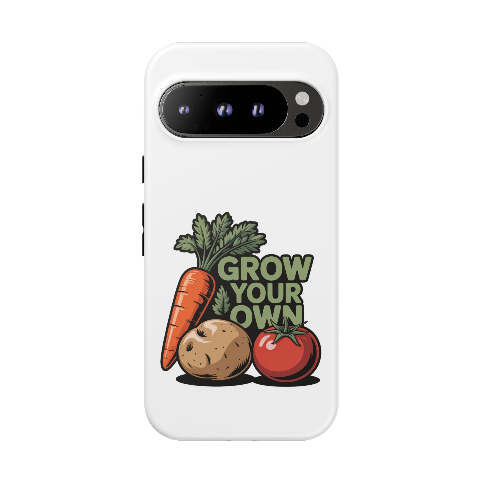 Grow Your Own Vegetables Phone Case — Gardening Carrot Potato Tomato Design