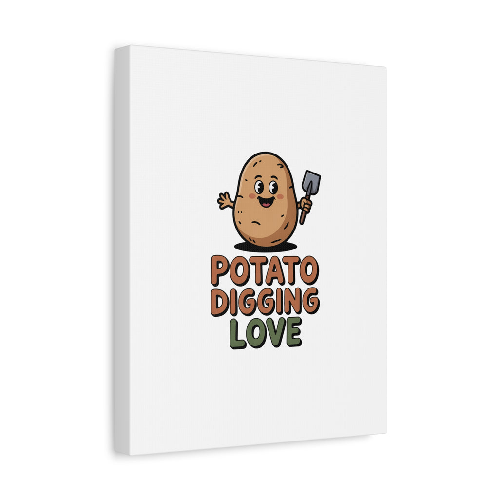 Potato Digging Love Canvas Print