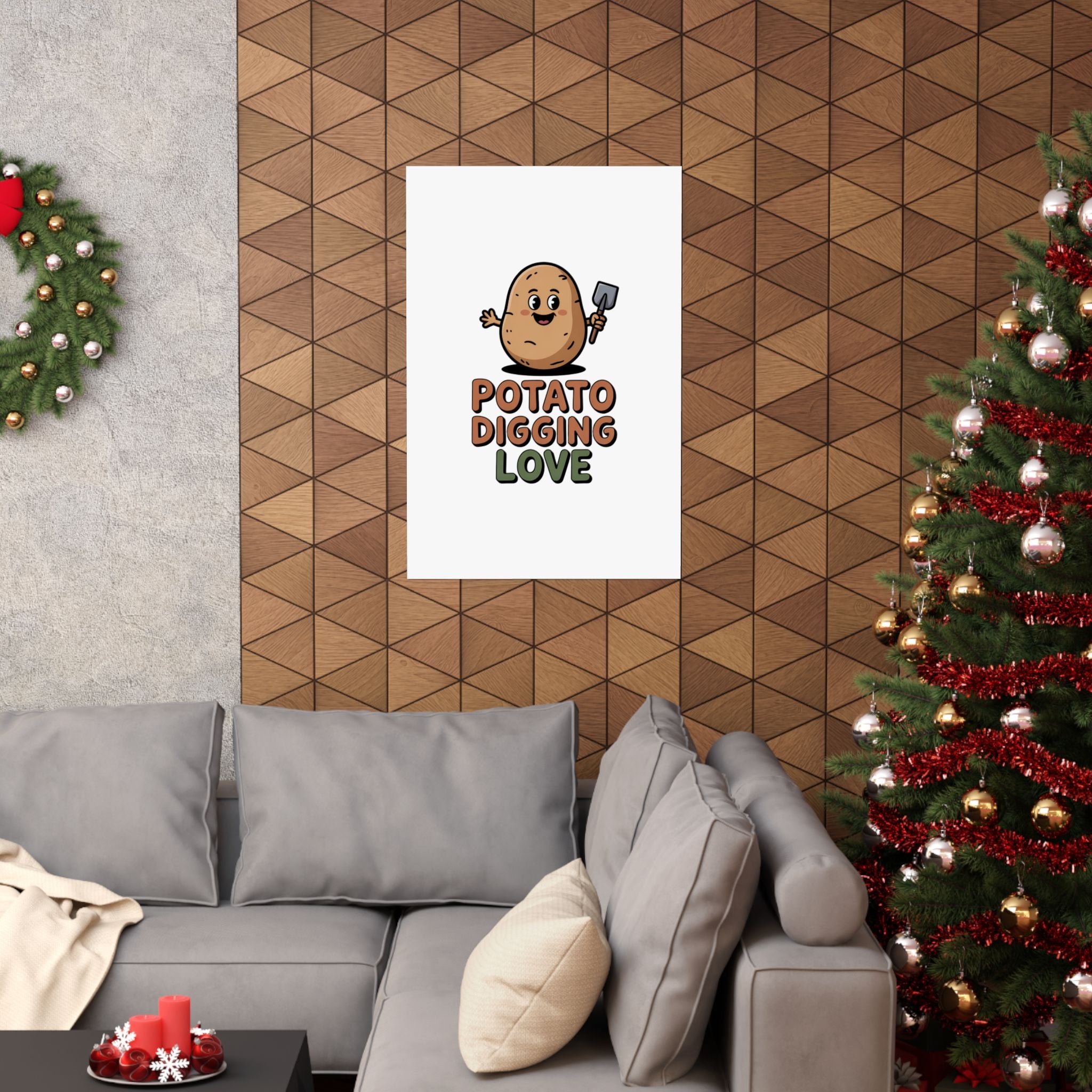 Potato Digging Love Poster — Cute Gardening Wall Art for Gardeners & Veggie Lovers
