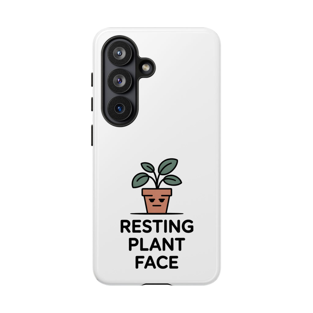 Phone Case — “Resting Plant Face” Cute Potted Plant Protective Case