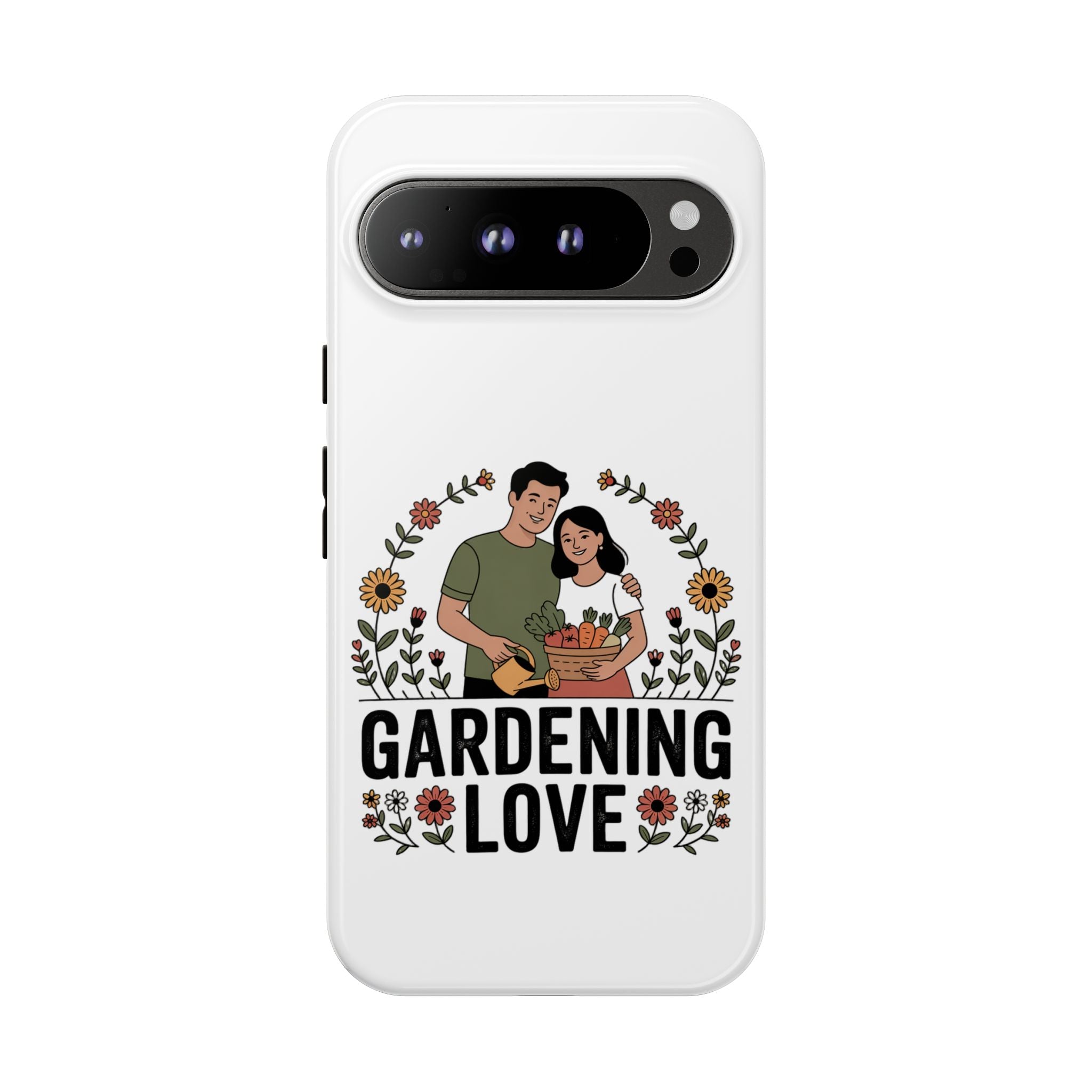 Gardening Love Phone Case — Floral Couple Protective Phone Cover