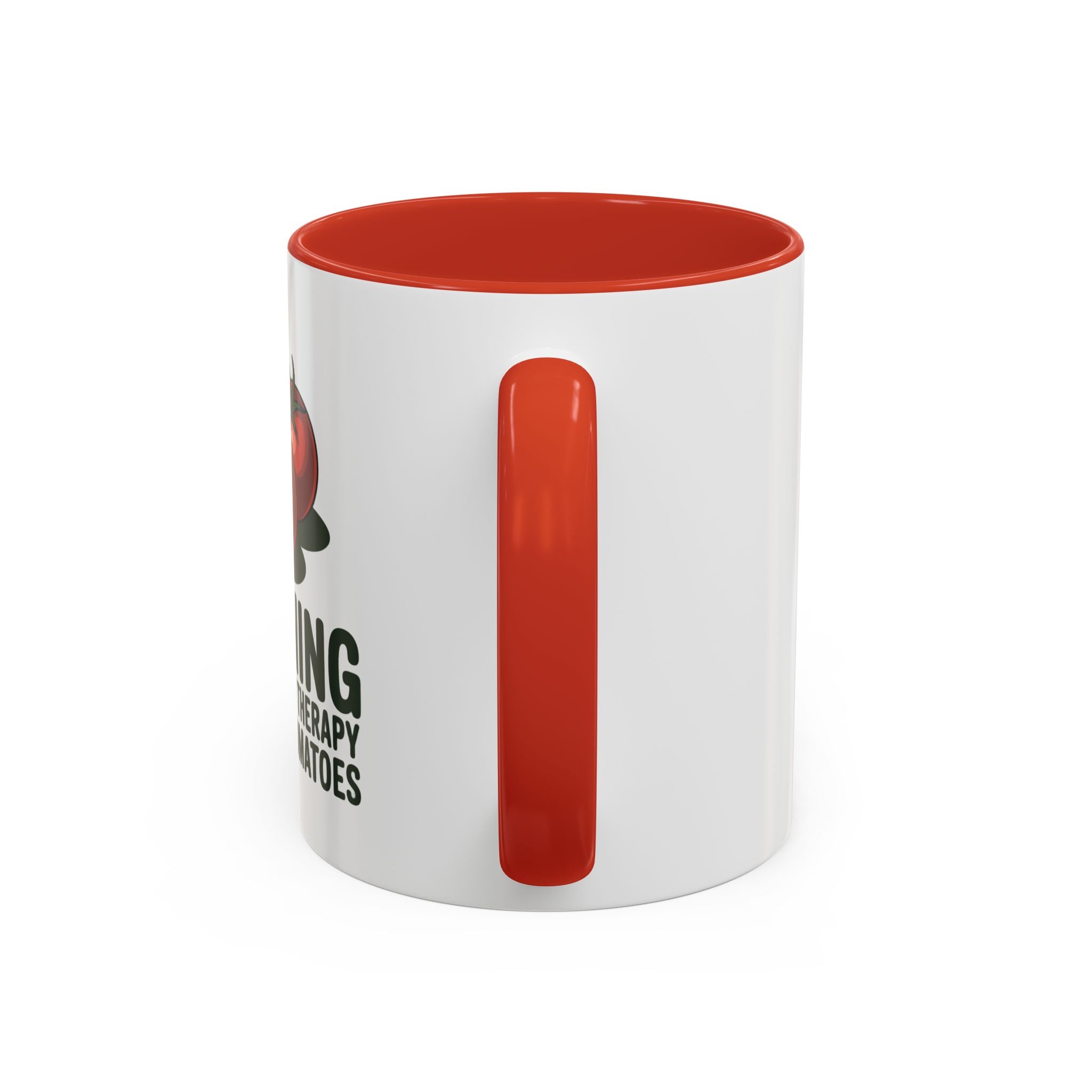 Gardening Coffee Mug – “Gardening Is Cheaper Than Therapy and You Get Tomatoes” Accent Mug