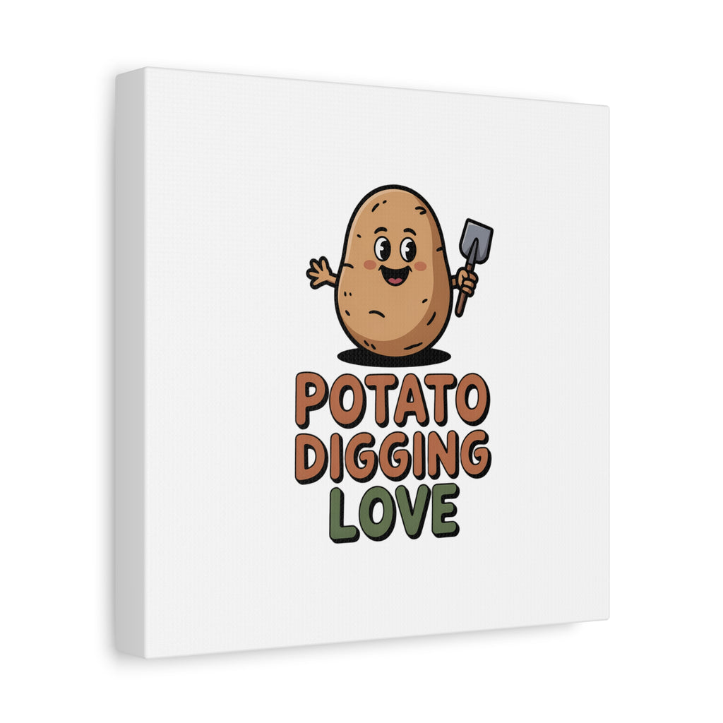 Potato Digging Love Canvas Print