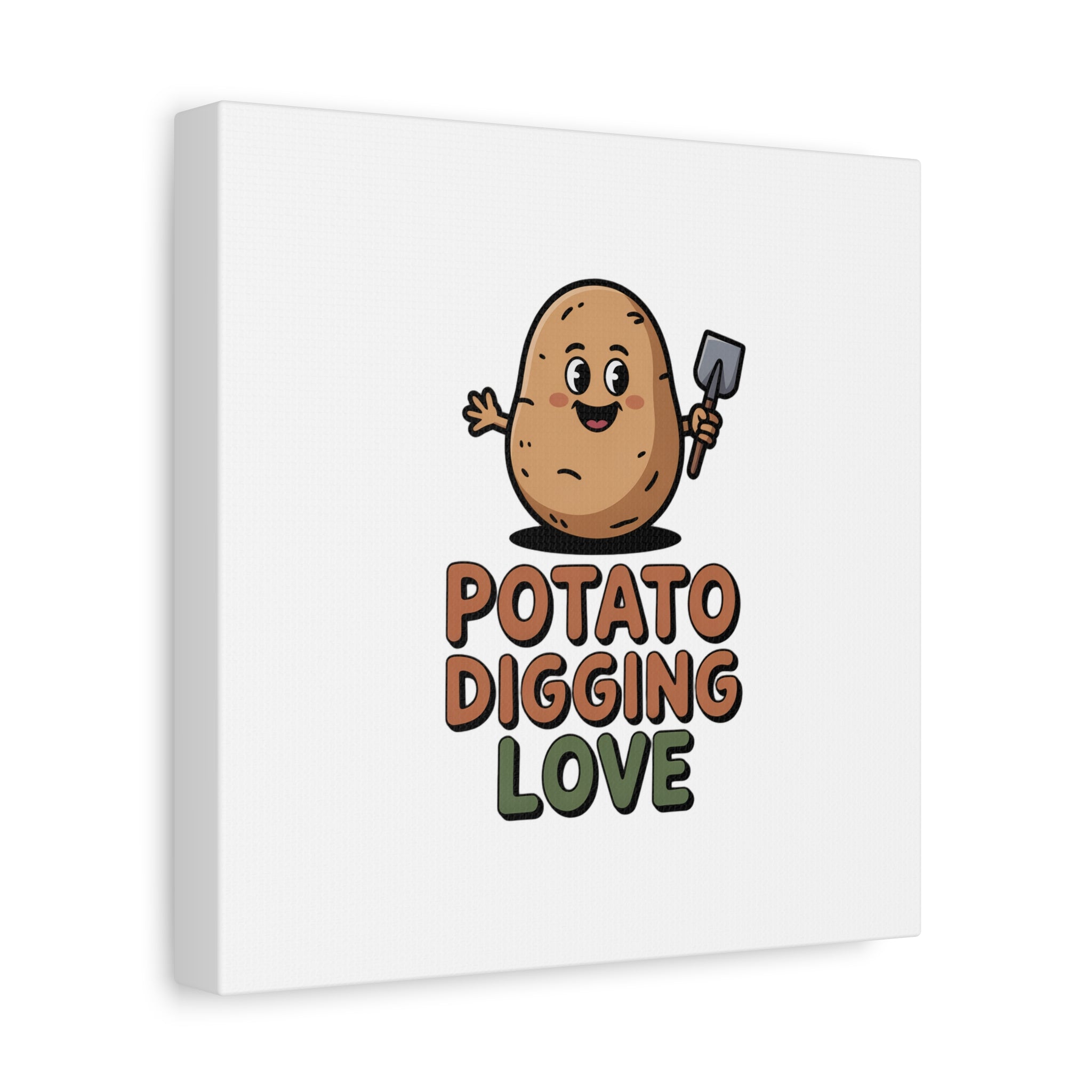 Potato Digging Love Canvas Print