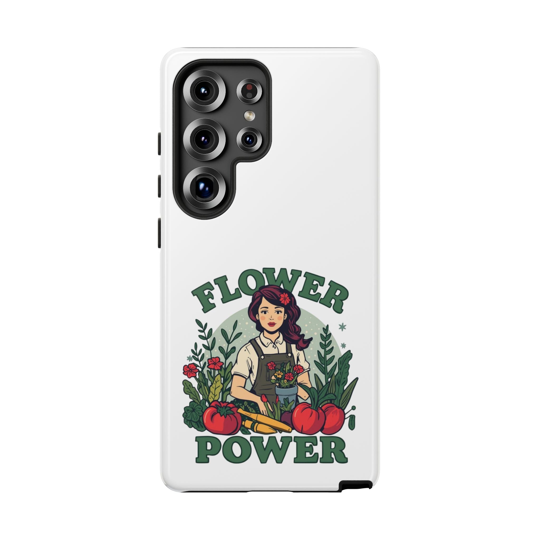 Phone Case - 'Flower Power' Retro Gardener Floral Protective Case