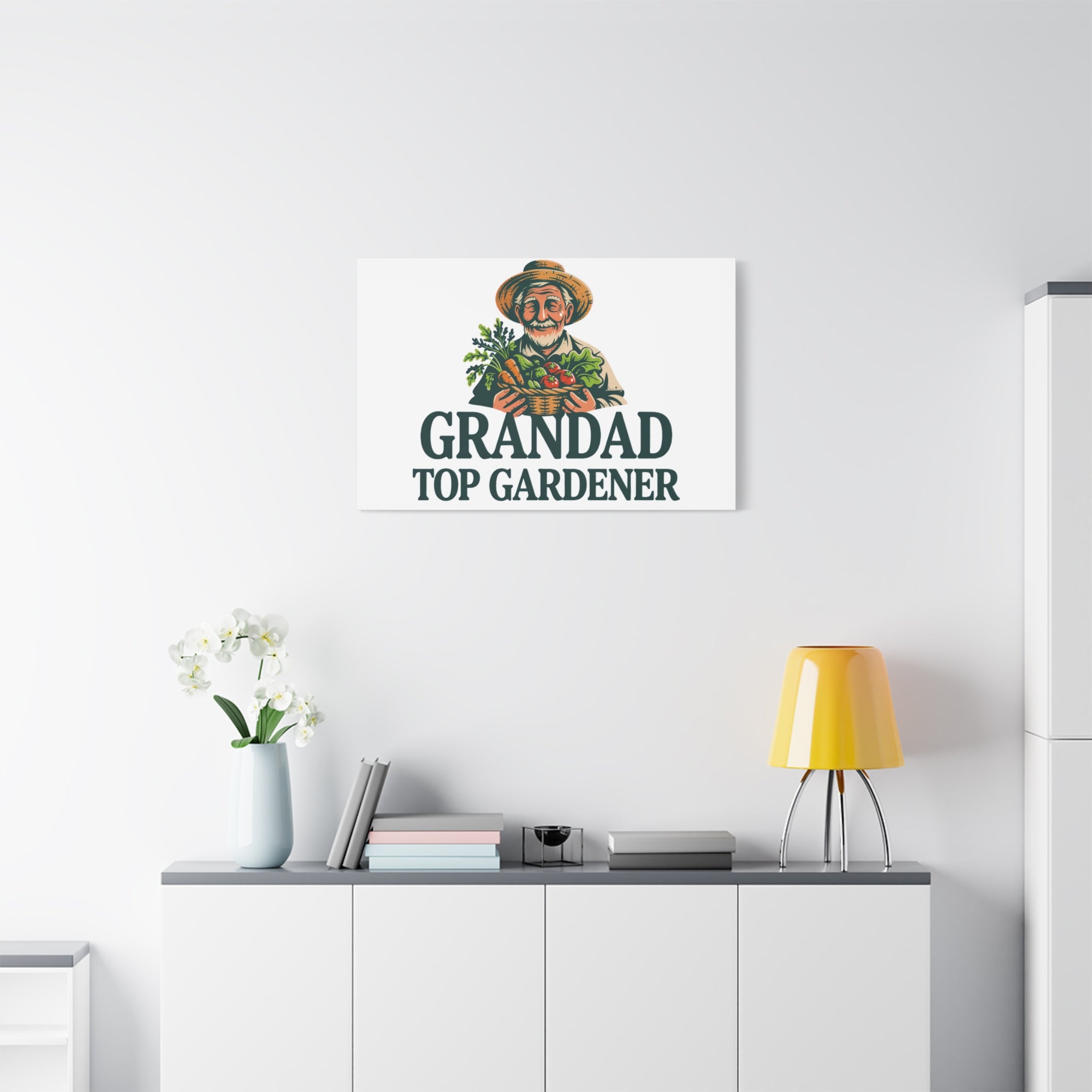 Grandad Top Gardener Canvas – Stretched Matte Wall Art