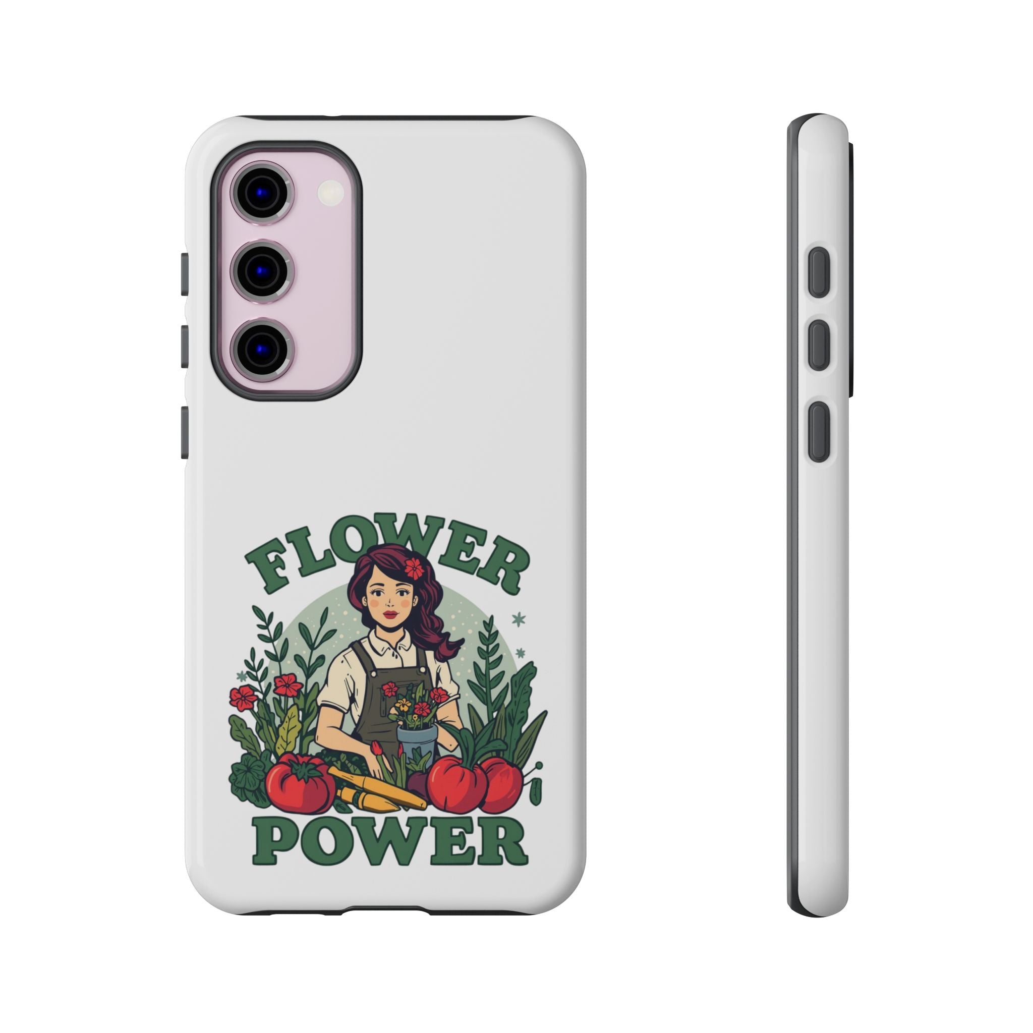 Phone Case - 'Flower Power' Retro Gardener Floral Protective Case