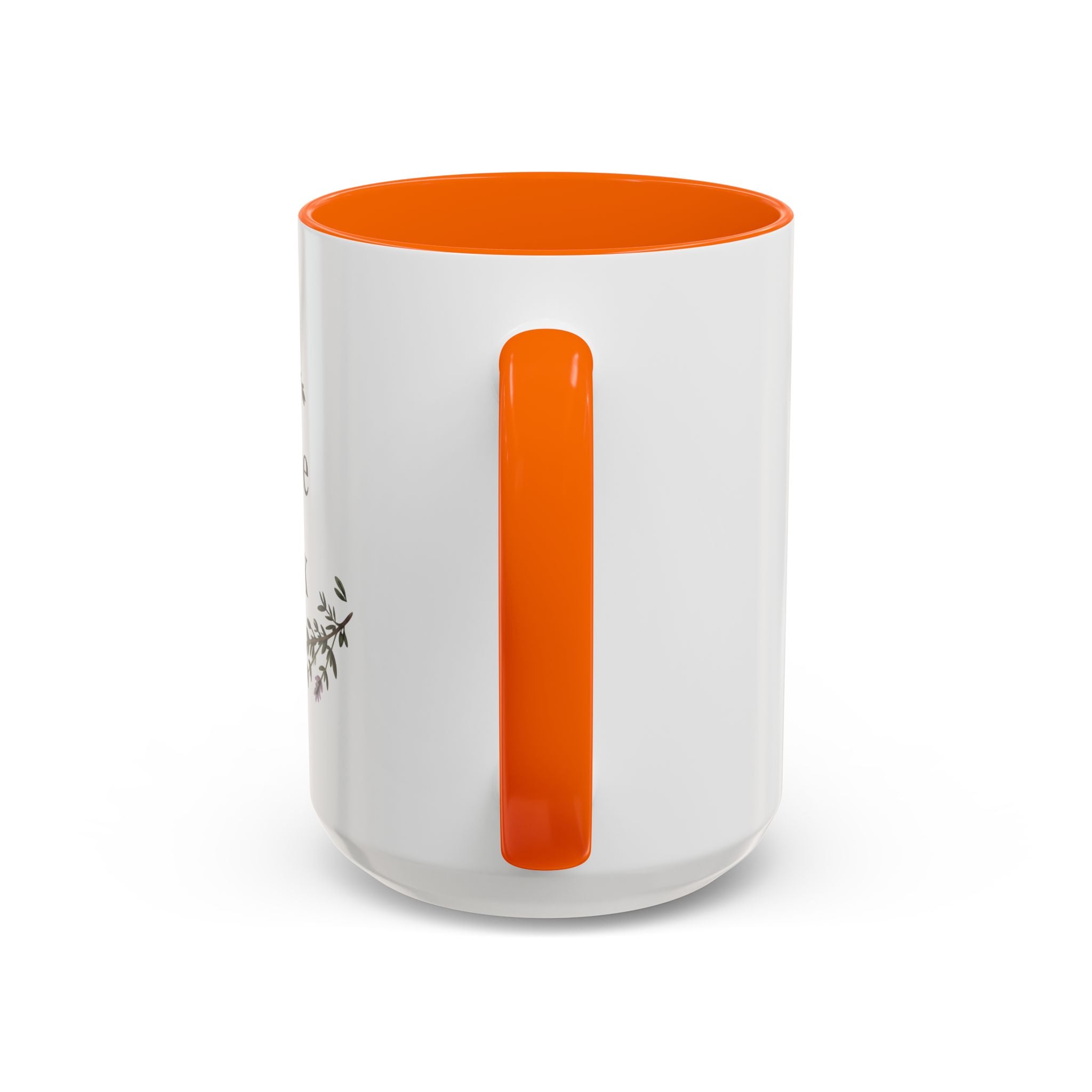 Thyme to Relax Accent Coffee Mug — Herbal Tea & Coffee Cup, Floral Kitchen Gift