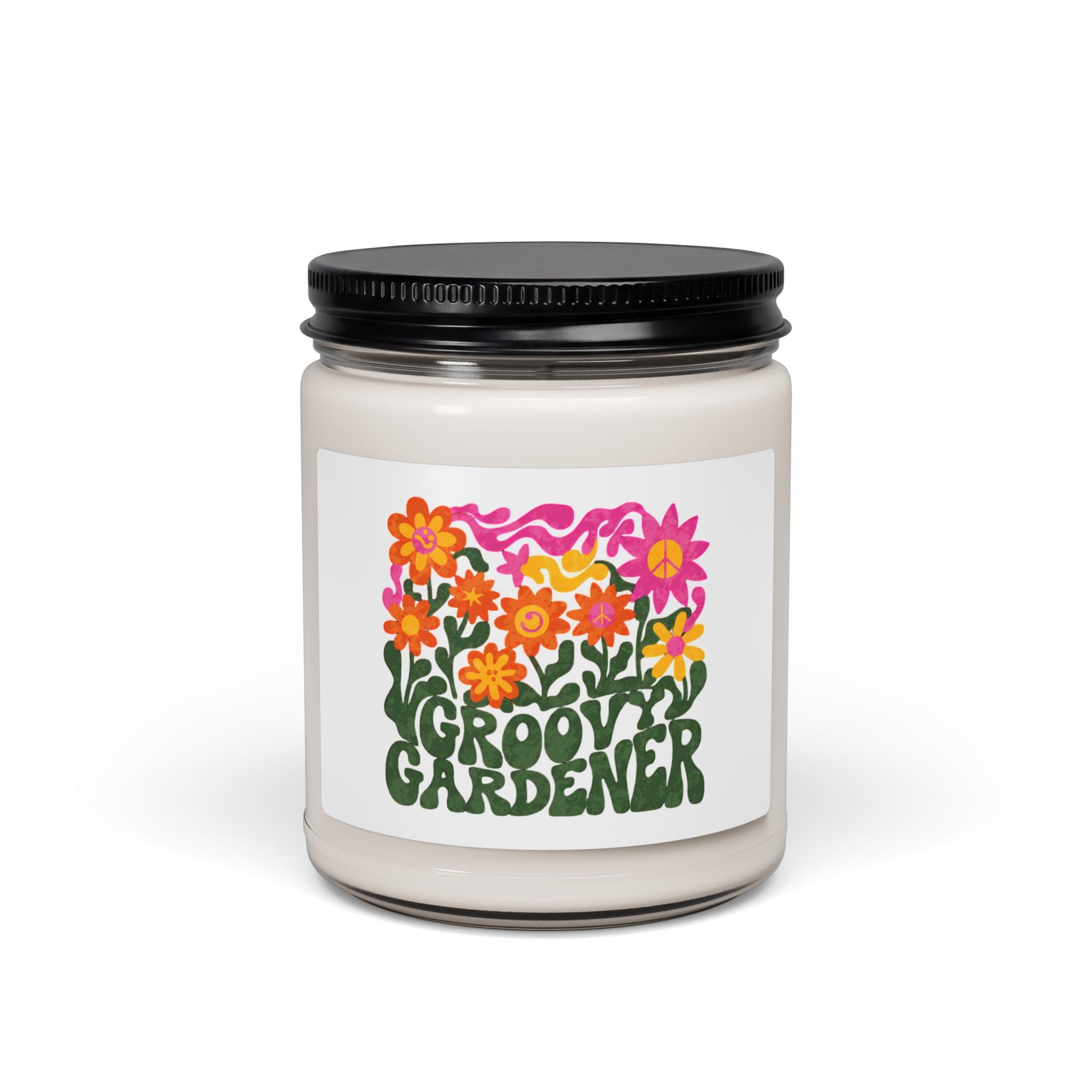 Groovy Gardener Scented Soy Candle — 9oz Floral Retro Vibe