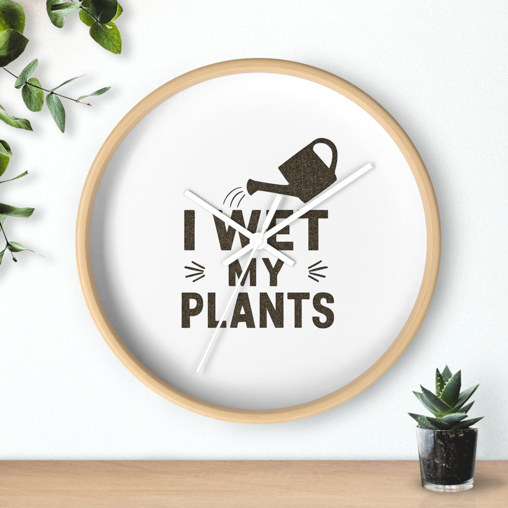 Wall Clock — I Wet My Plants Watering Can Garden Clock
