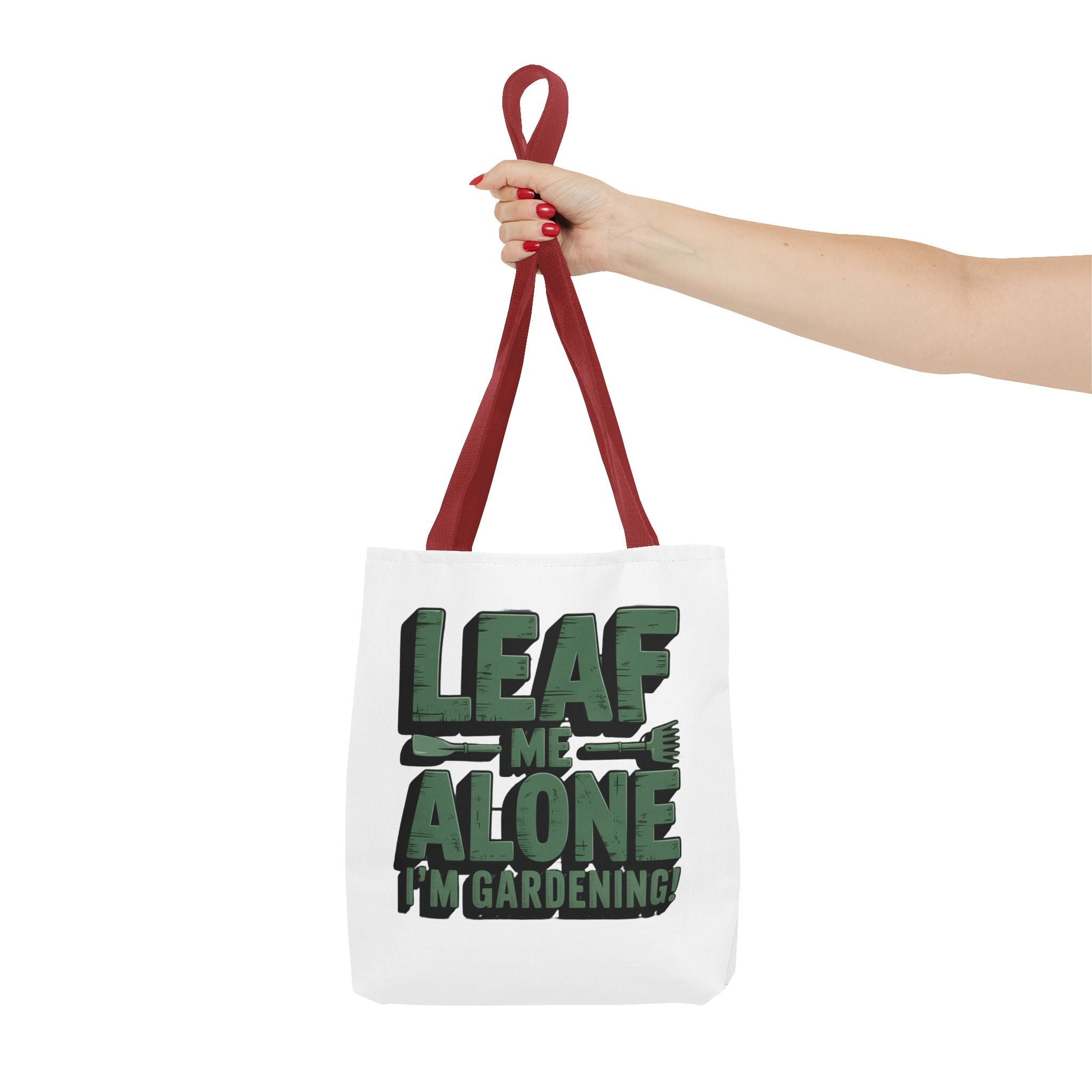 Gardening Tote Bag — "Leaf Me Alone I'm Gardening" Funny Plant Lover Tote
