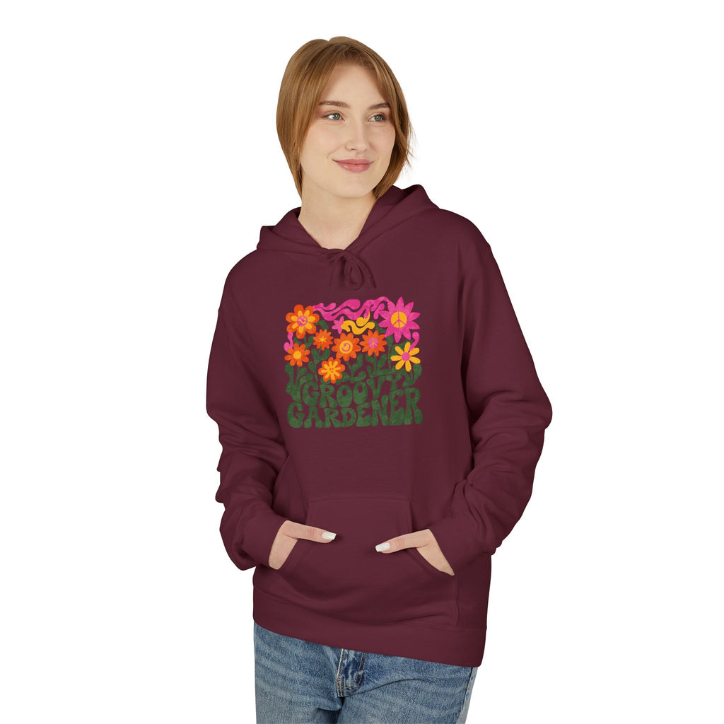 Gardener Hoodie – Retro Floral “Groovy Gardener” Pullover